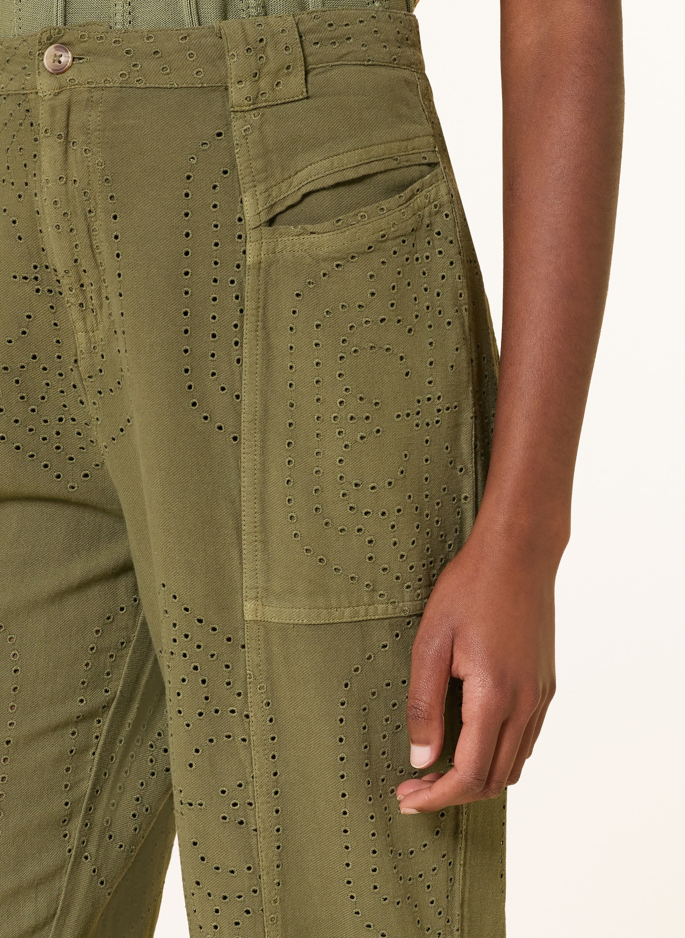 ba&sh 7/8-Hose GIANY: OLIV