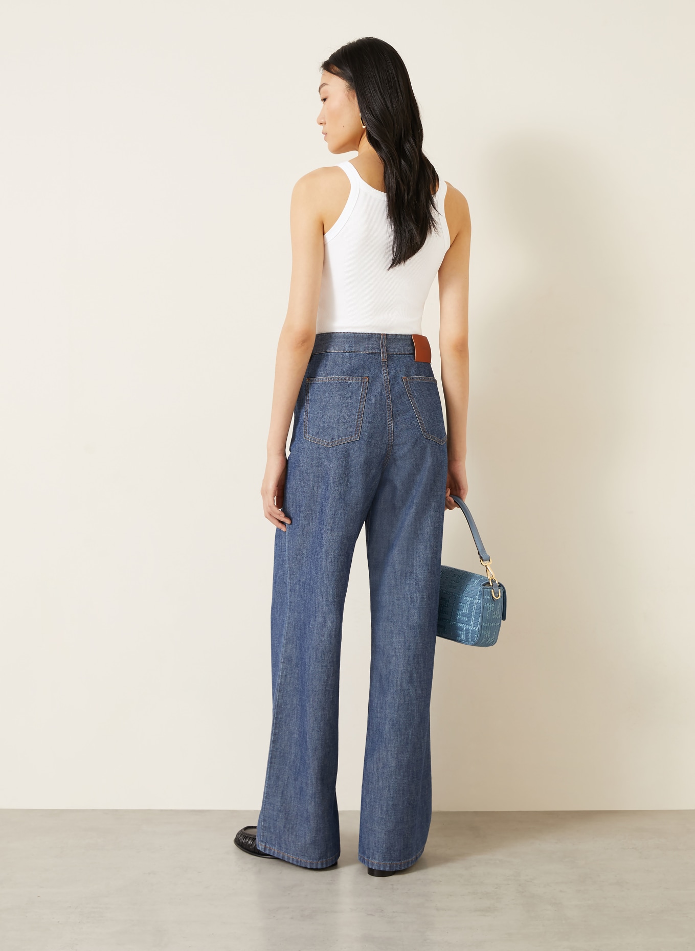 FENDI Top: BLANC / MARRON