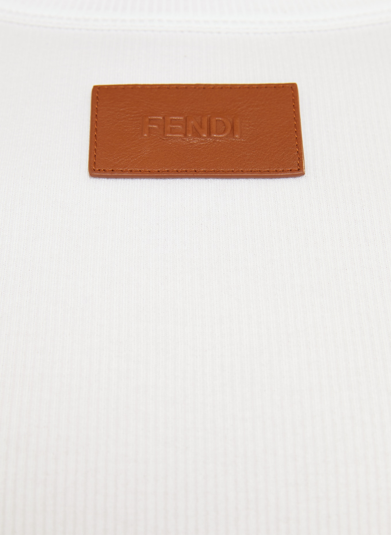 FENDI Top: BLANC / MARRON