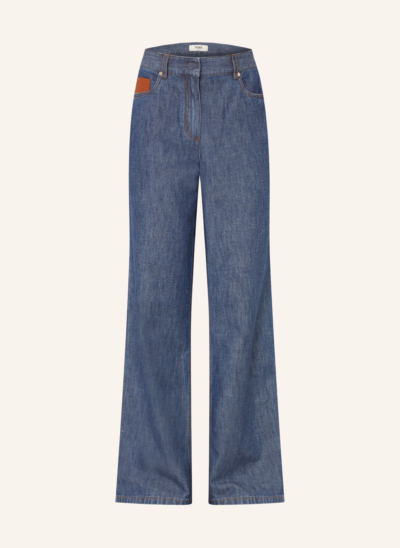 FENDI Wide Leg Jeans: F0QB0 NAVY