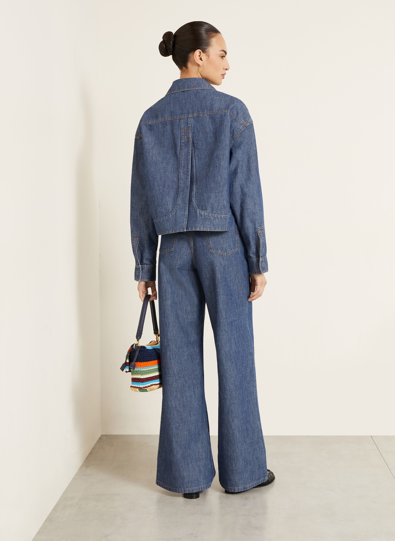FENDI Wide Leg Jeans: F0QB0 NAVY