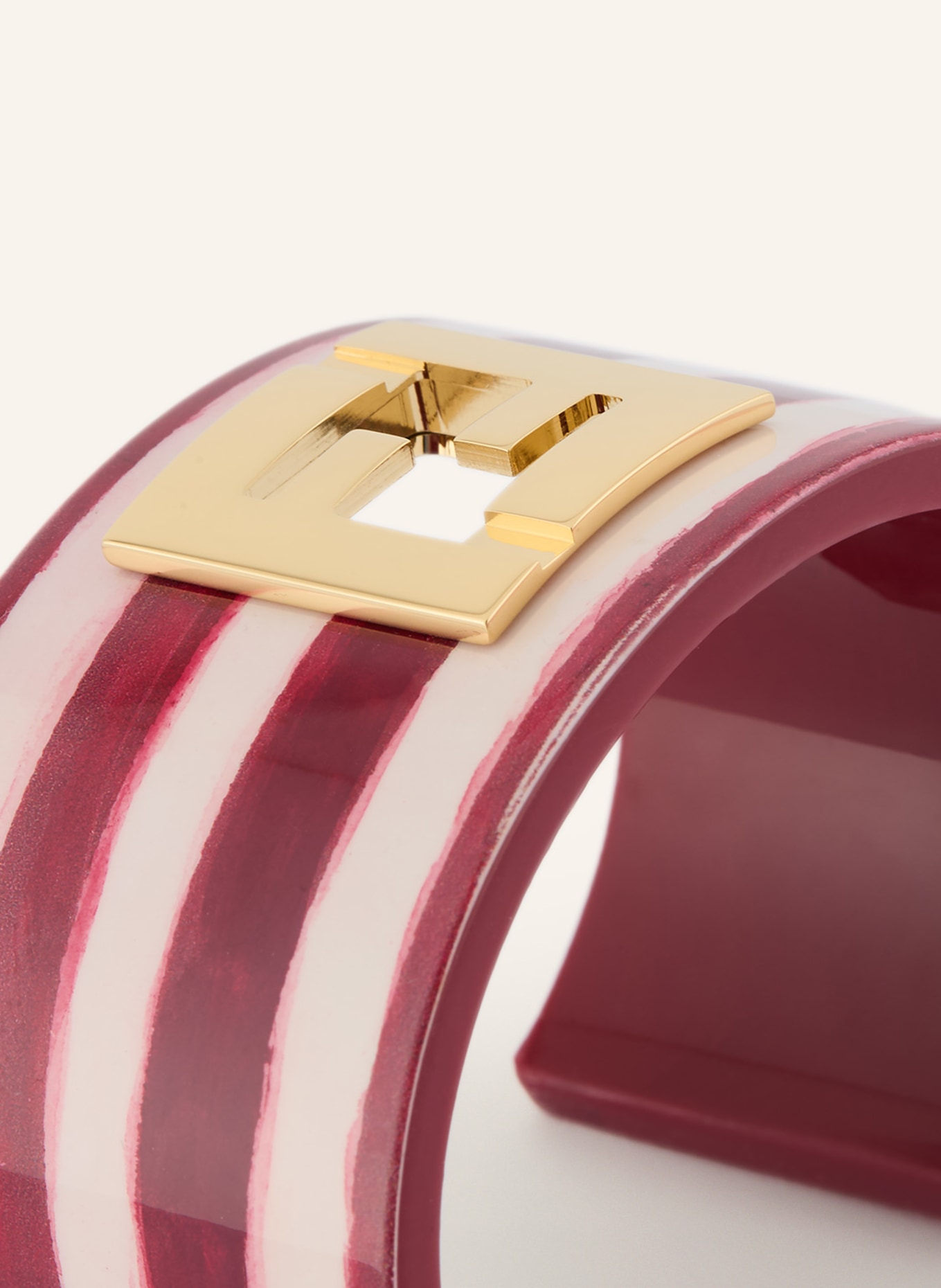 FENDI Armreif FOREVER FENDI: DUNKELROT / GOLD / CREME