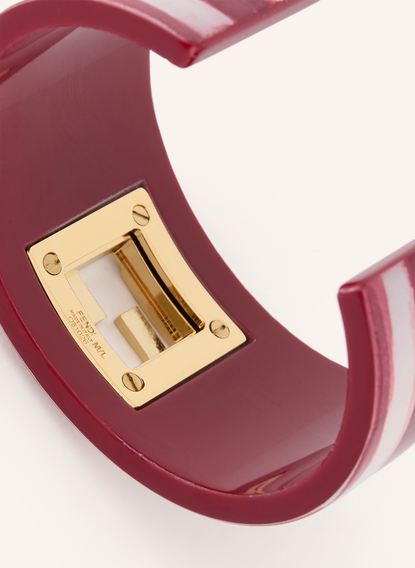 FENDI Armreif FOREVER FENDI: DUNKELROT / GOLD / CREME