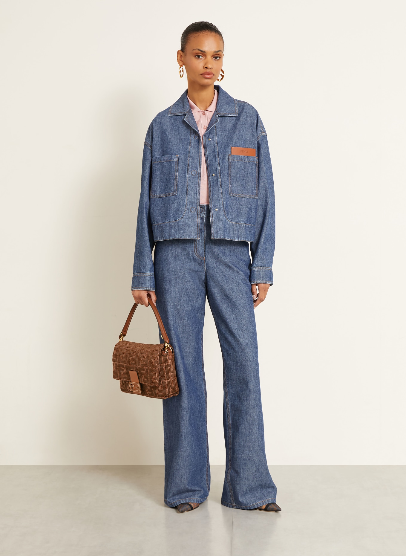 FENDI Geantă de umăr MAMMA MEDIUM: MARO