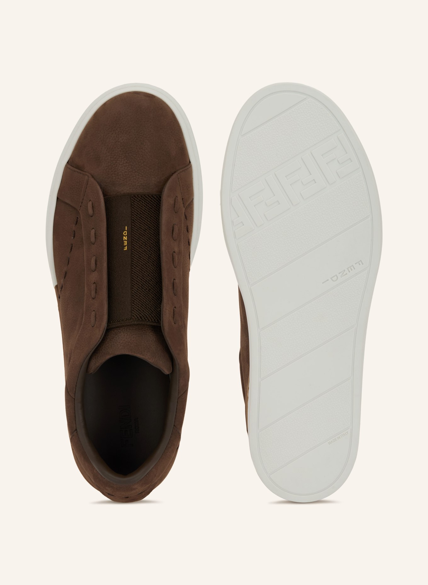 FENDI Instapsneakers FENDI CITY: MARRON FONCÉ