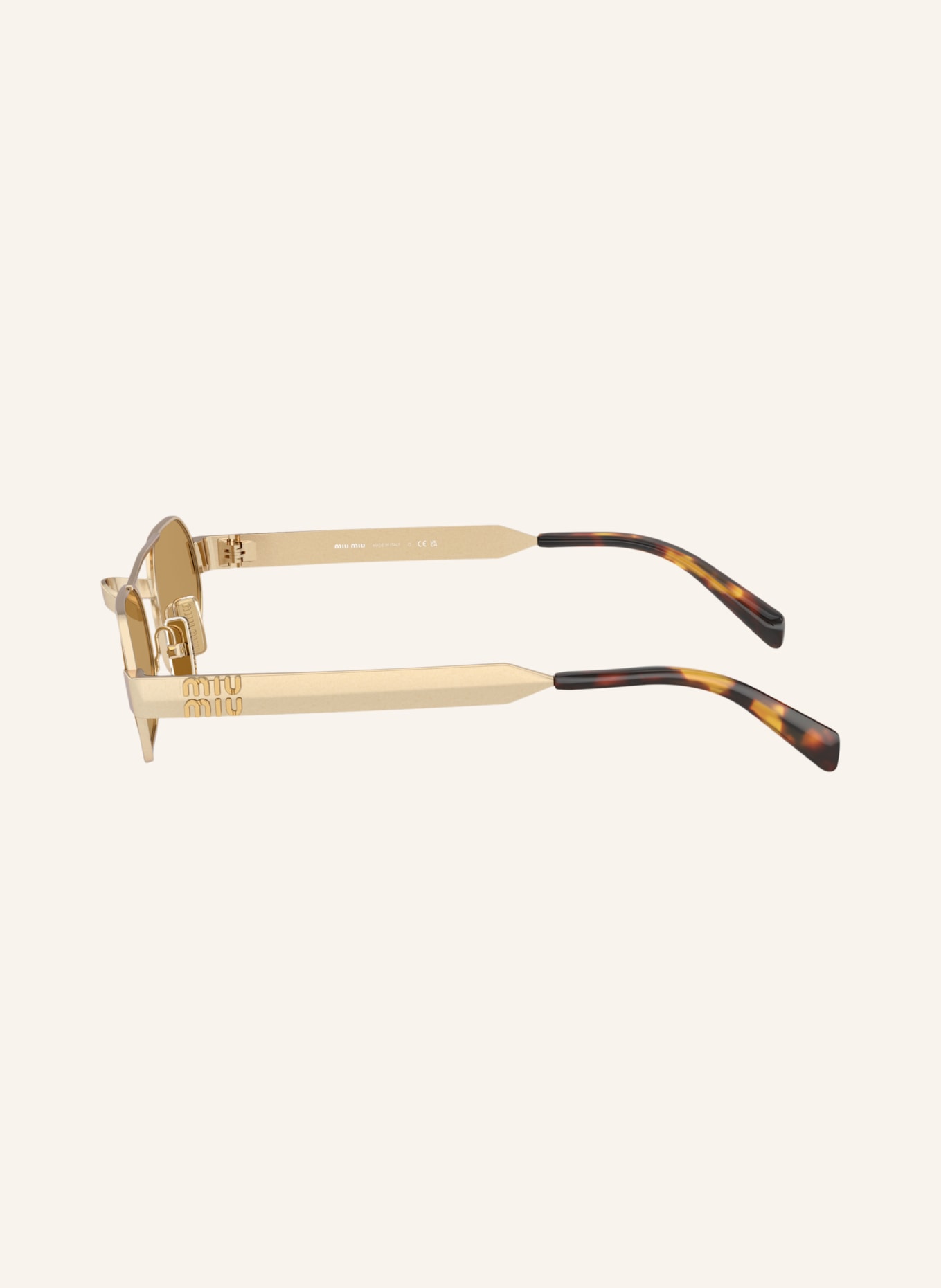 MIU MIU Sonnenbrille MU B52S: GOLD/ HELLBRAUN