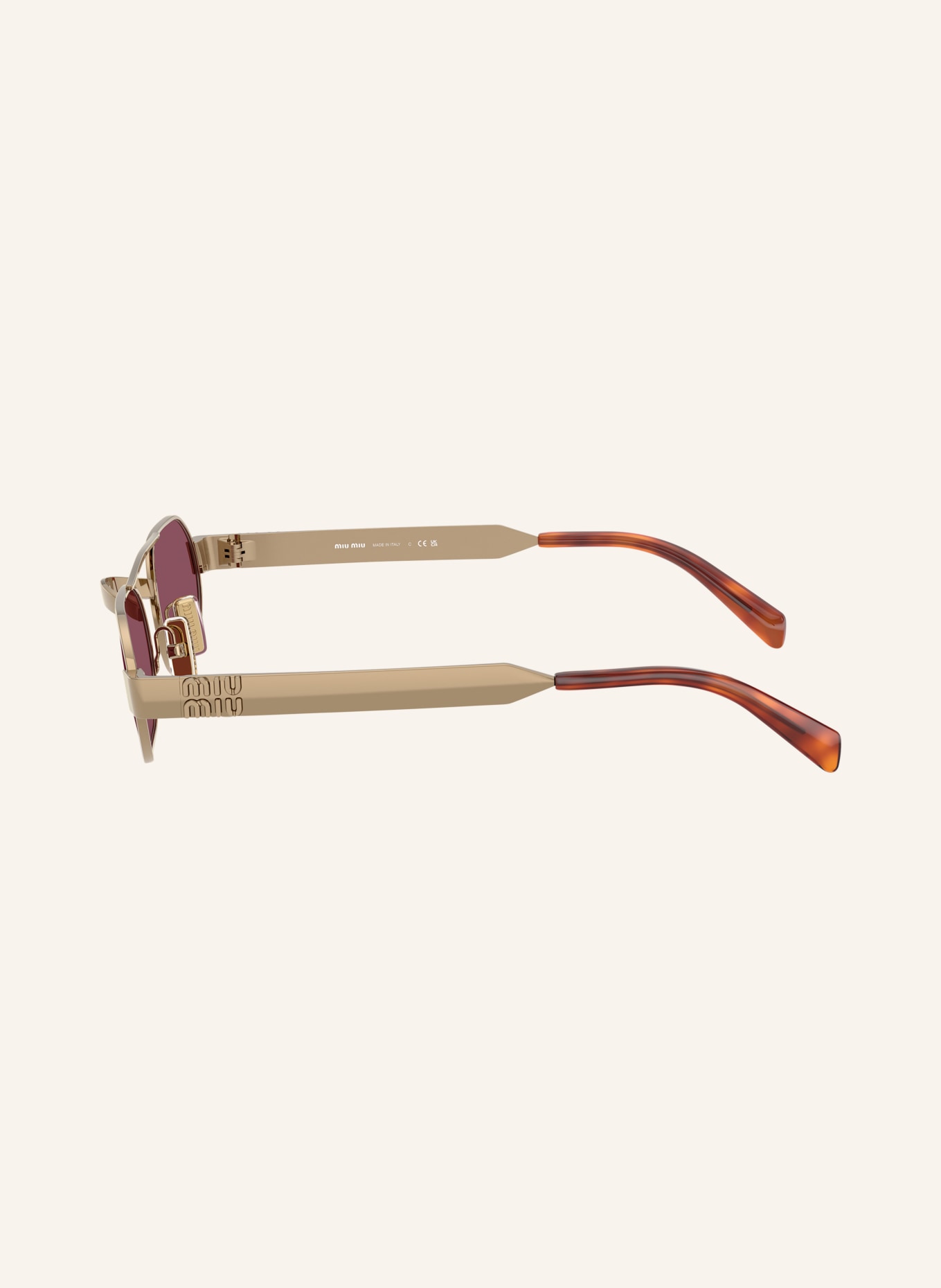 MIU MIU Sonnenbrille MU B52S: GOLD/ DUNKELLILA