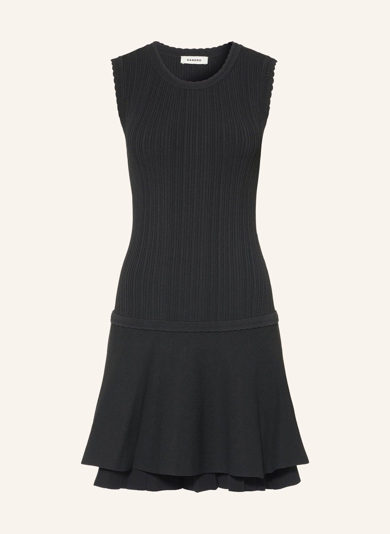 SANDRO Strickkleid: SCHWARZ