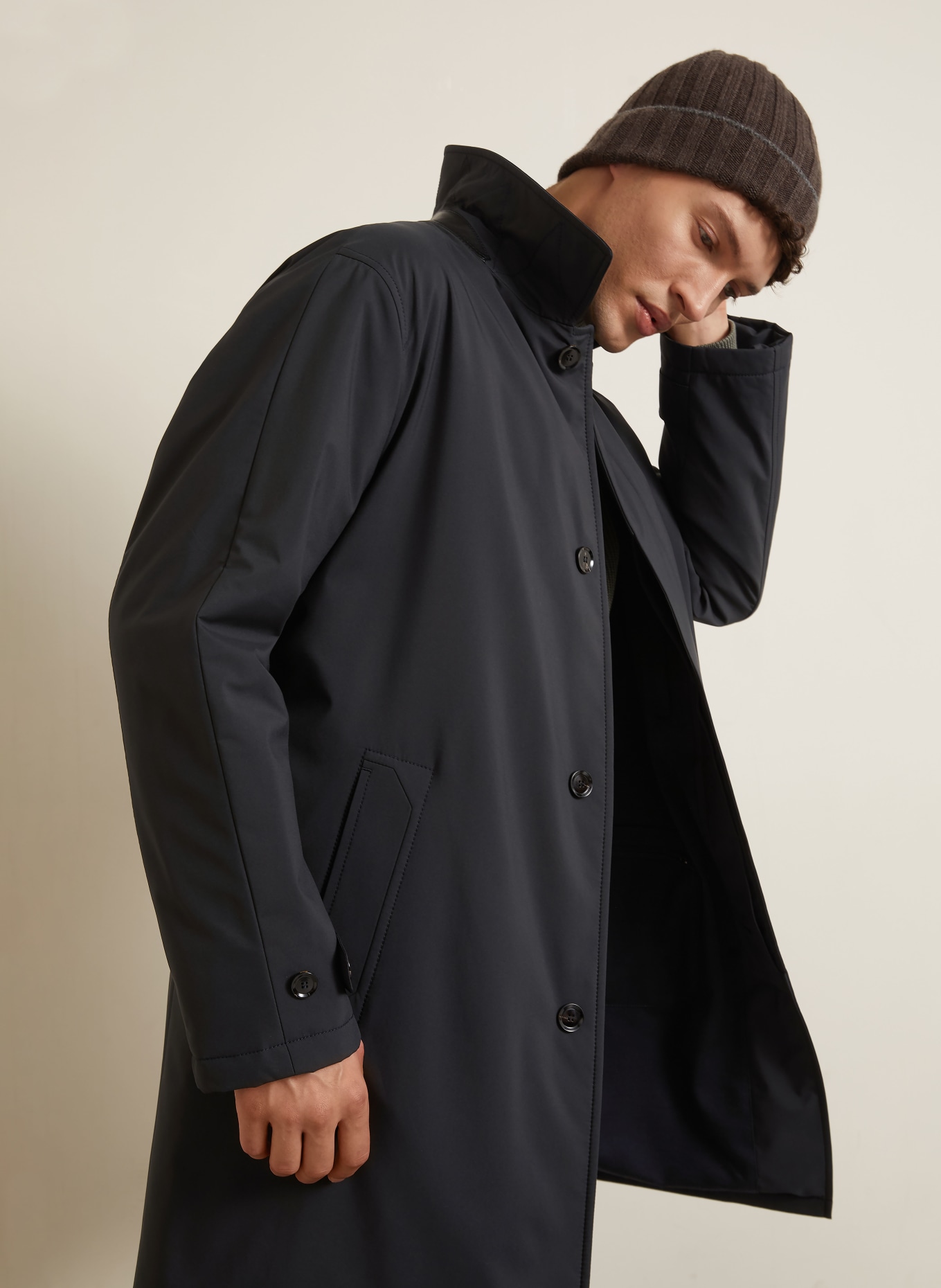 Brioni Coat: DARK BLUE