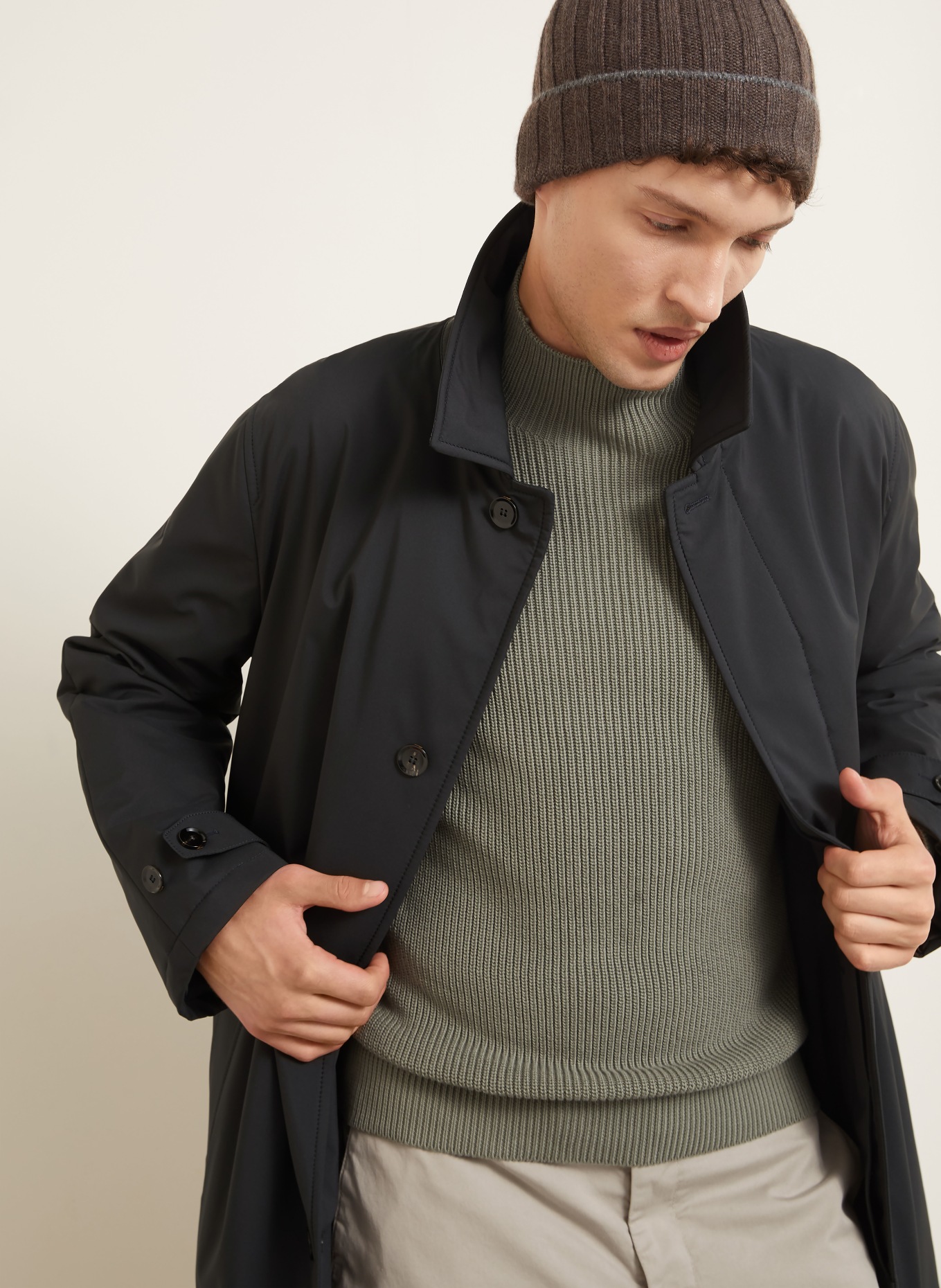 Brioni Coat: DARK BLUE