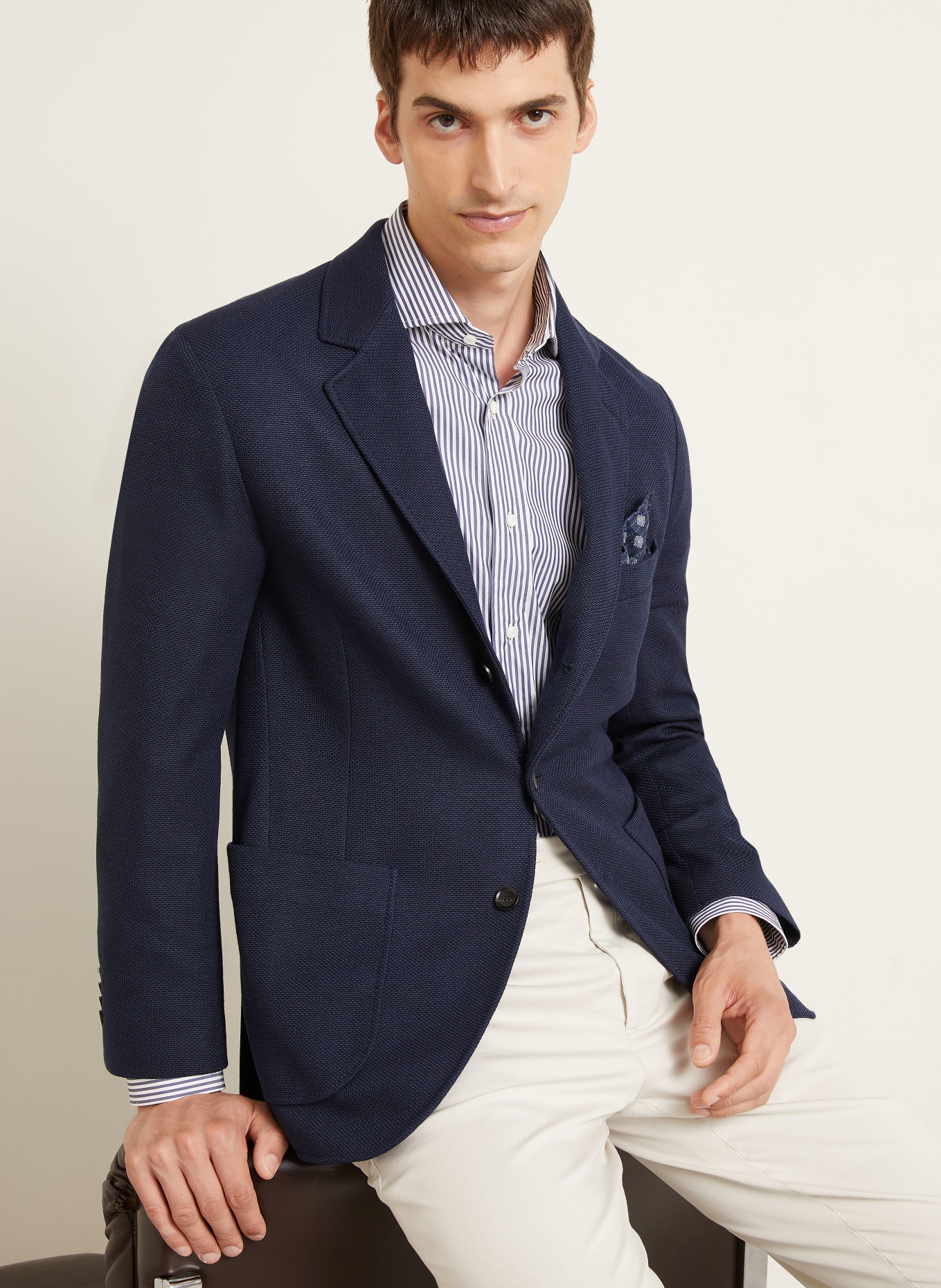 Brioni Veston slim fit: BLEU FONCÉ
