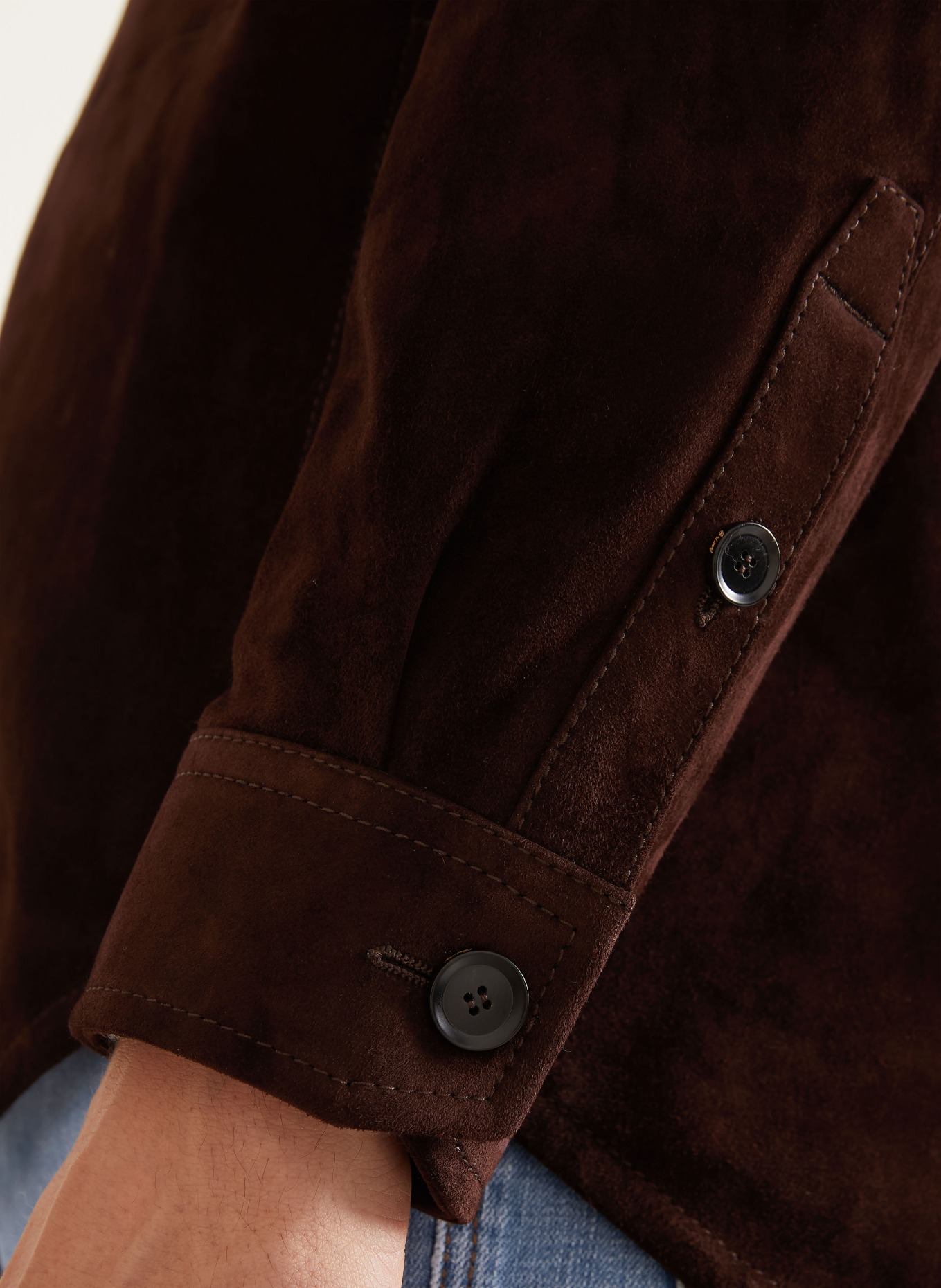 Brioni Surveste en cuir VAGABOND: MARRON FONCÉ