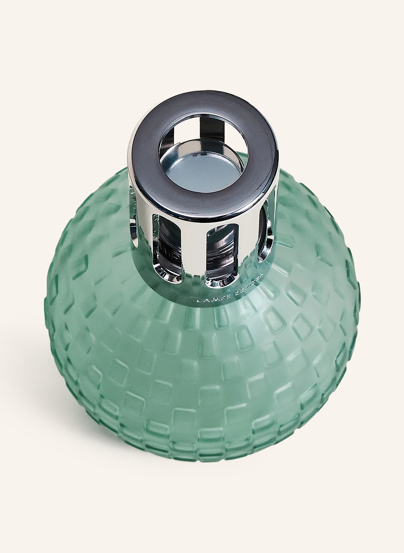 MAISON BERGER PARIS Set DISCO MENTHE: Duftlampe und Nachfüller: HELLGRÜN / SILBER