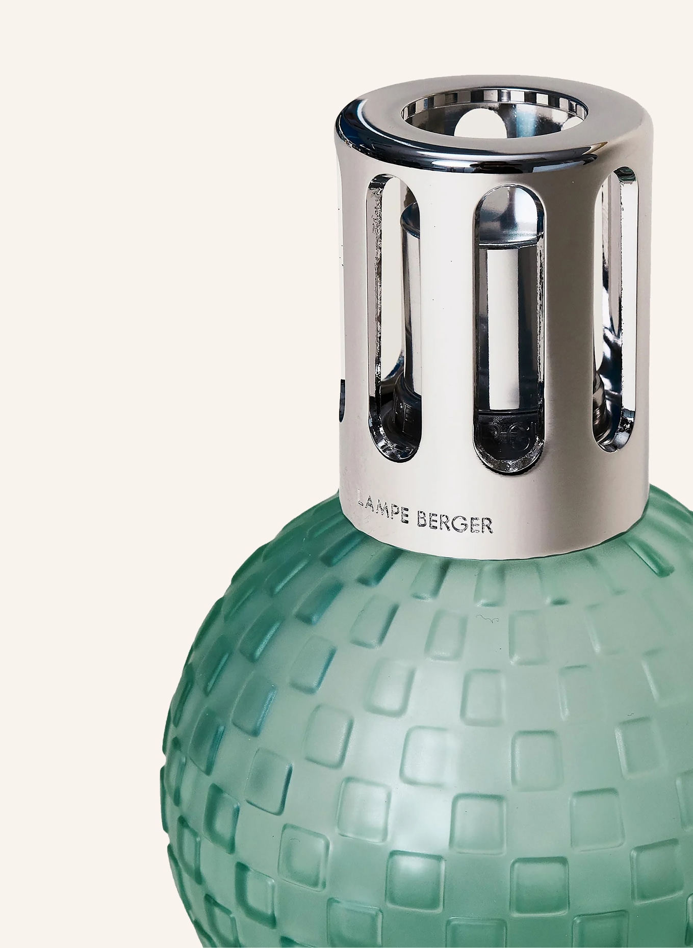 MAISON BERGER PARIS Set DISCO MENTHE: Duftlampe und Nachfüller: HELLGRÜN / SILBER