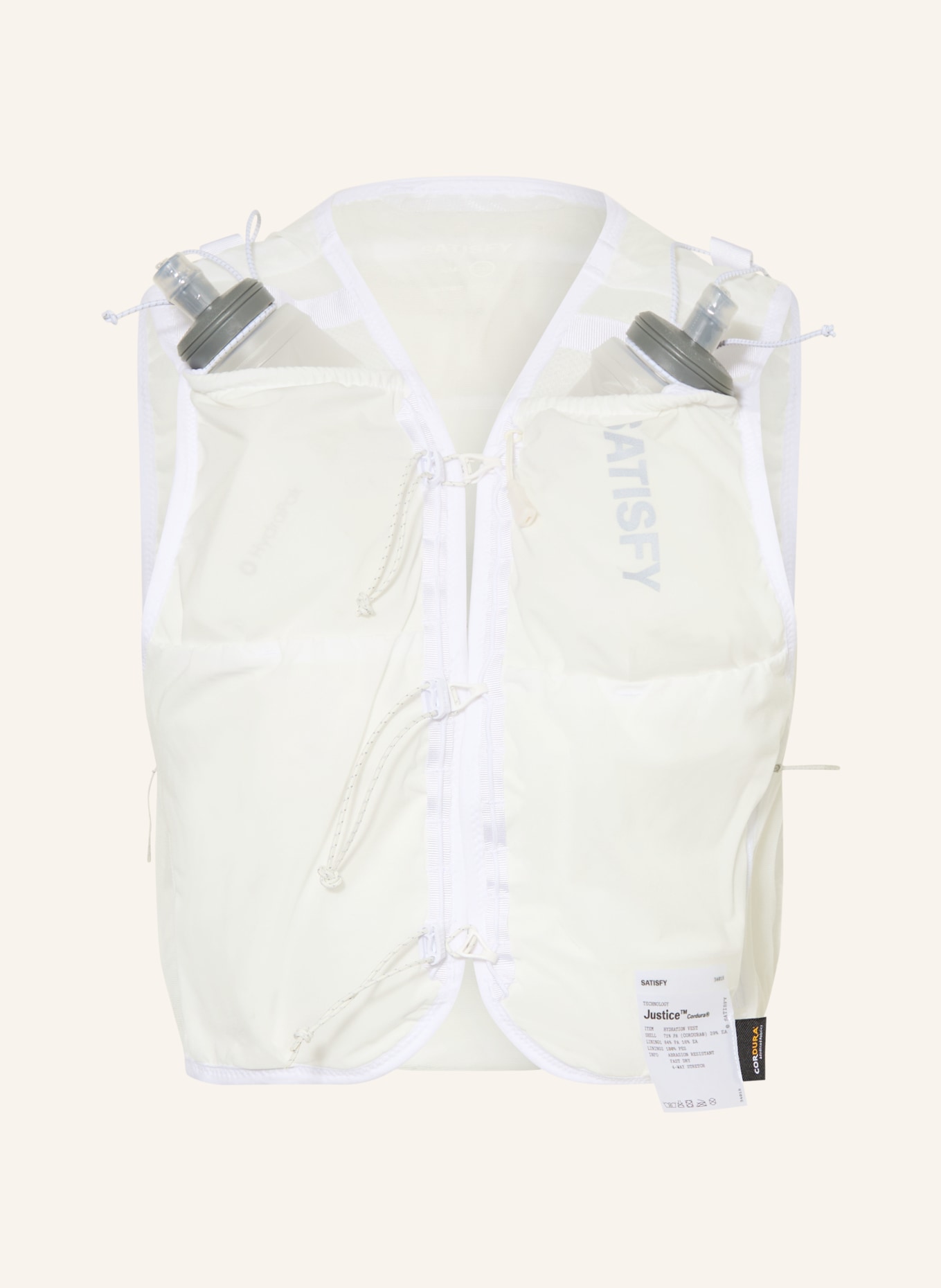 SATISFY JUSTICE™ CORDURA® 5L HYDRATION Running vest: WHITE