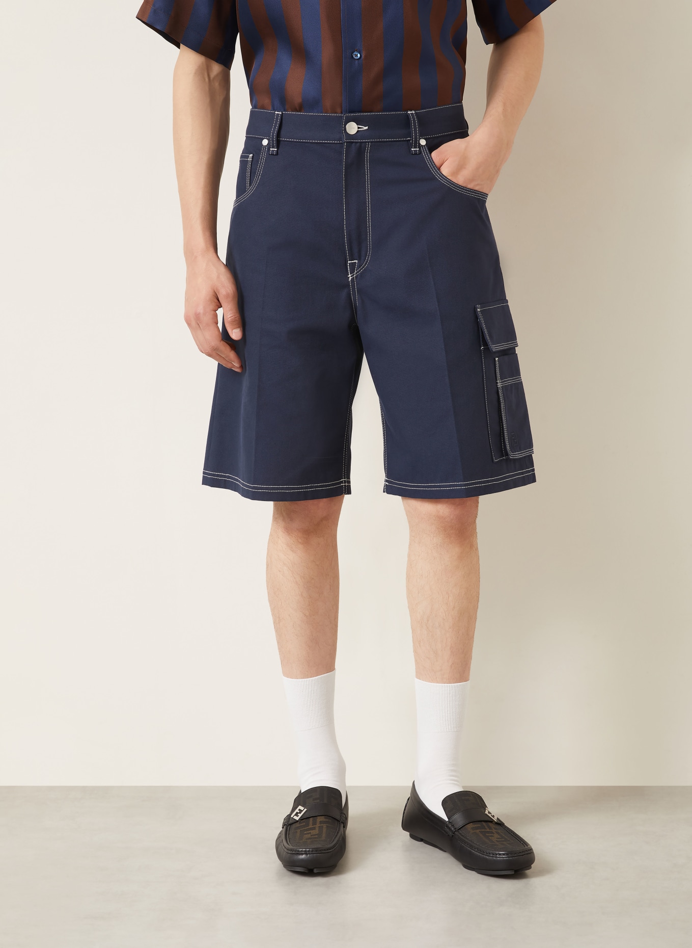 FENDI Cargoshorts: DUNKELBLAU