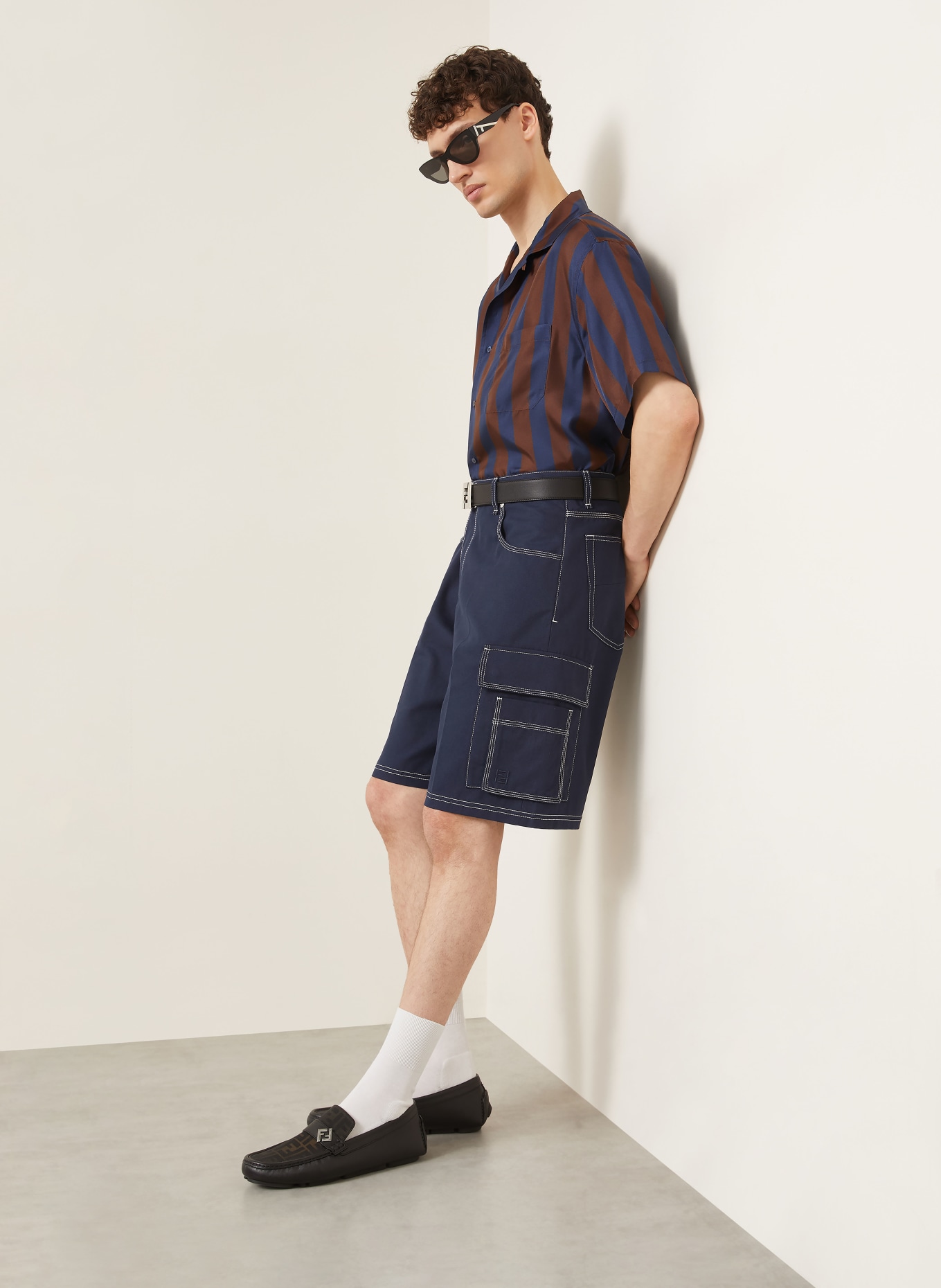 FENDI Cargoshorts: DUNKELBLAU