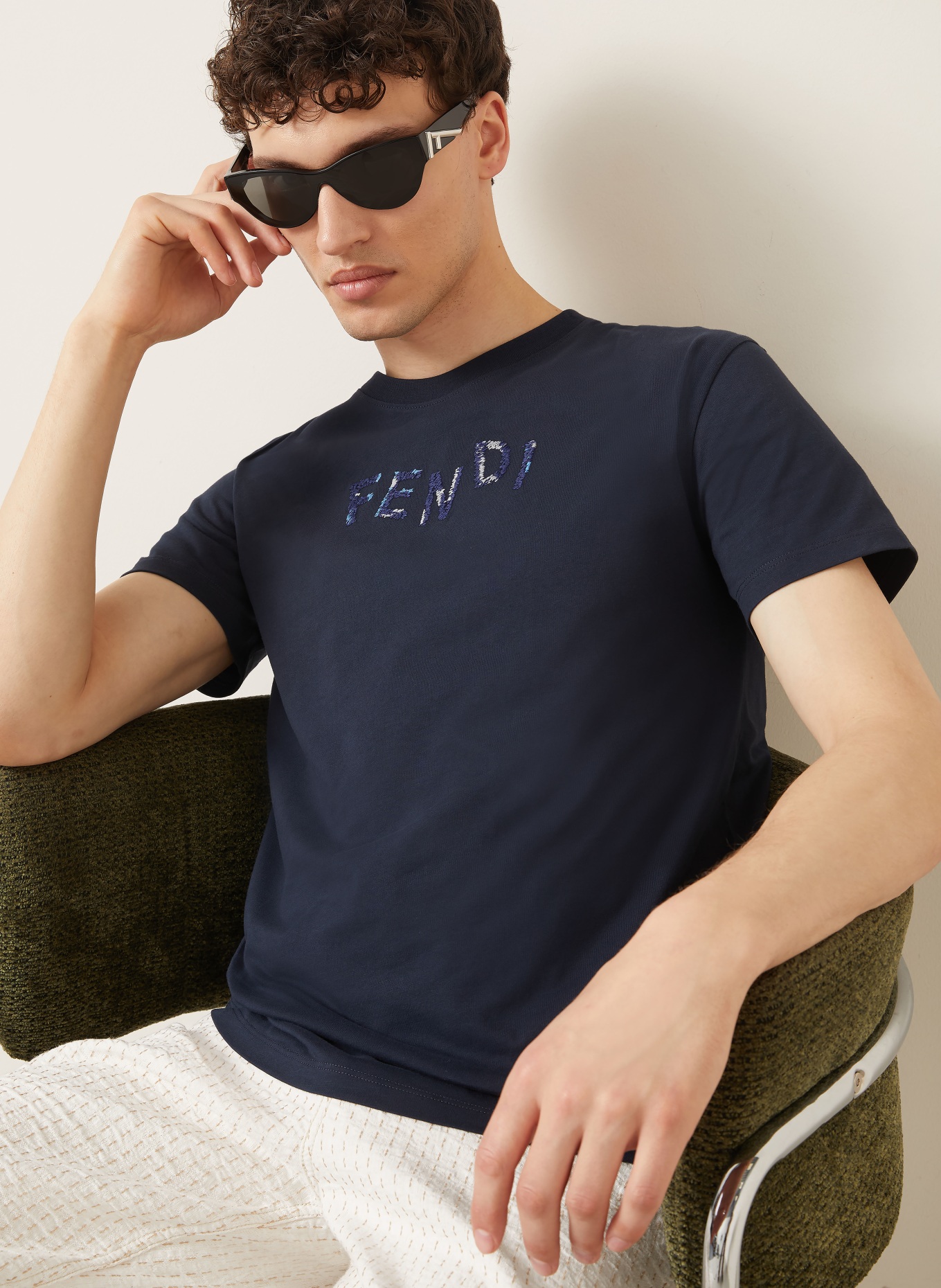 FENDI T-Shirt: DUNKELBLAU