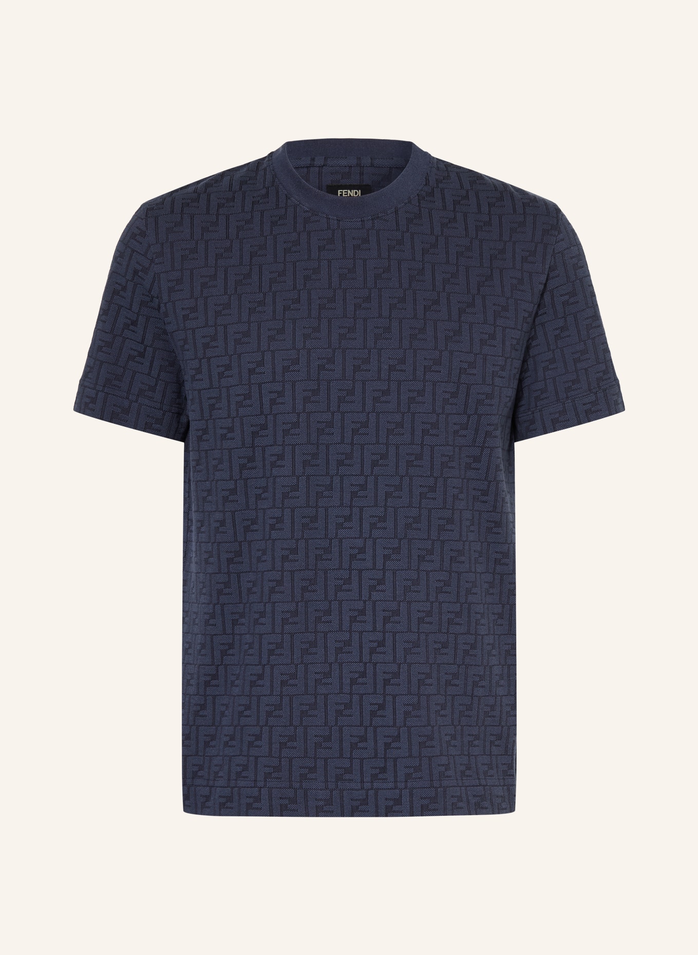 FENDI T-Shirt aus Piqué: DUNKELBLAU