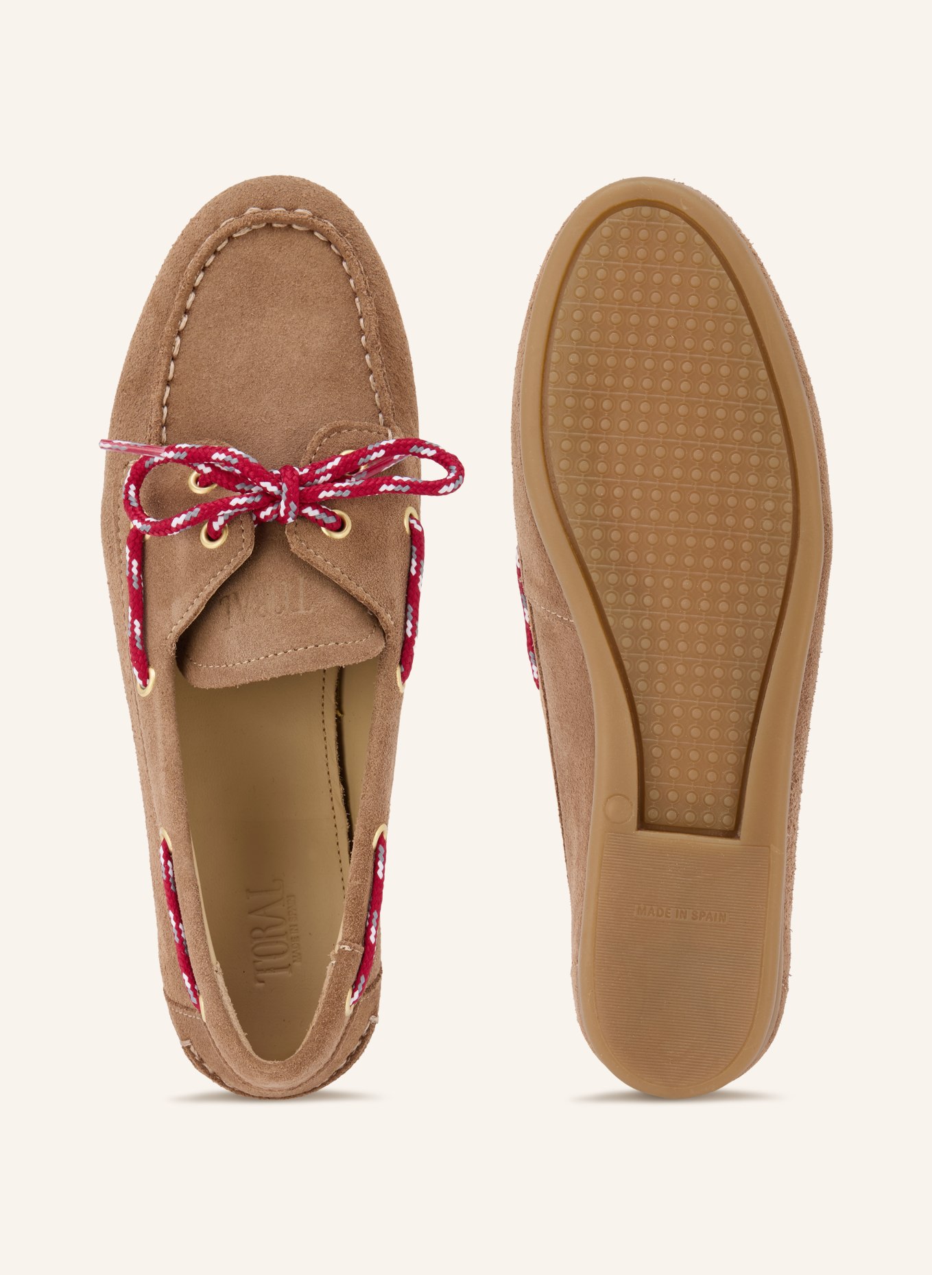 Toral Bootsschuhe KIMANA: BEIGE / ROT / WEISS