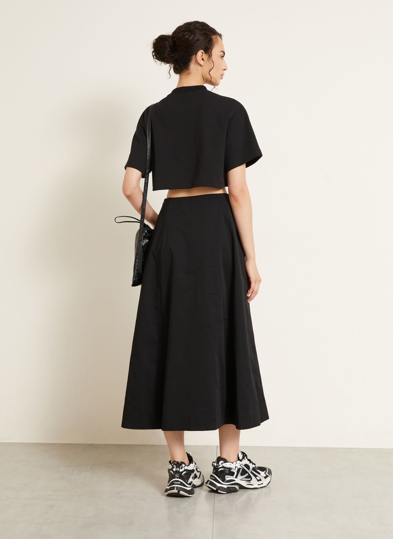 BALENCIAGA Cropped-Shirt: SCHWARZ