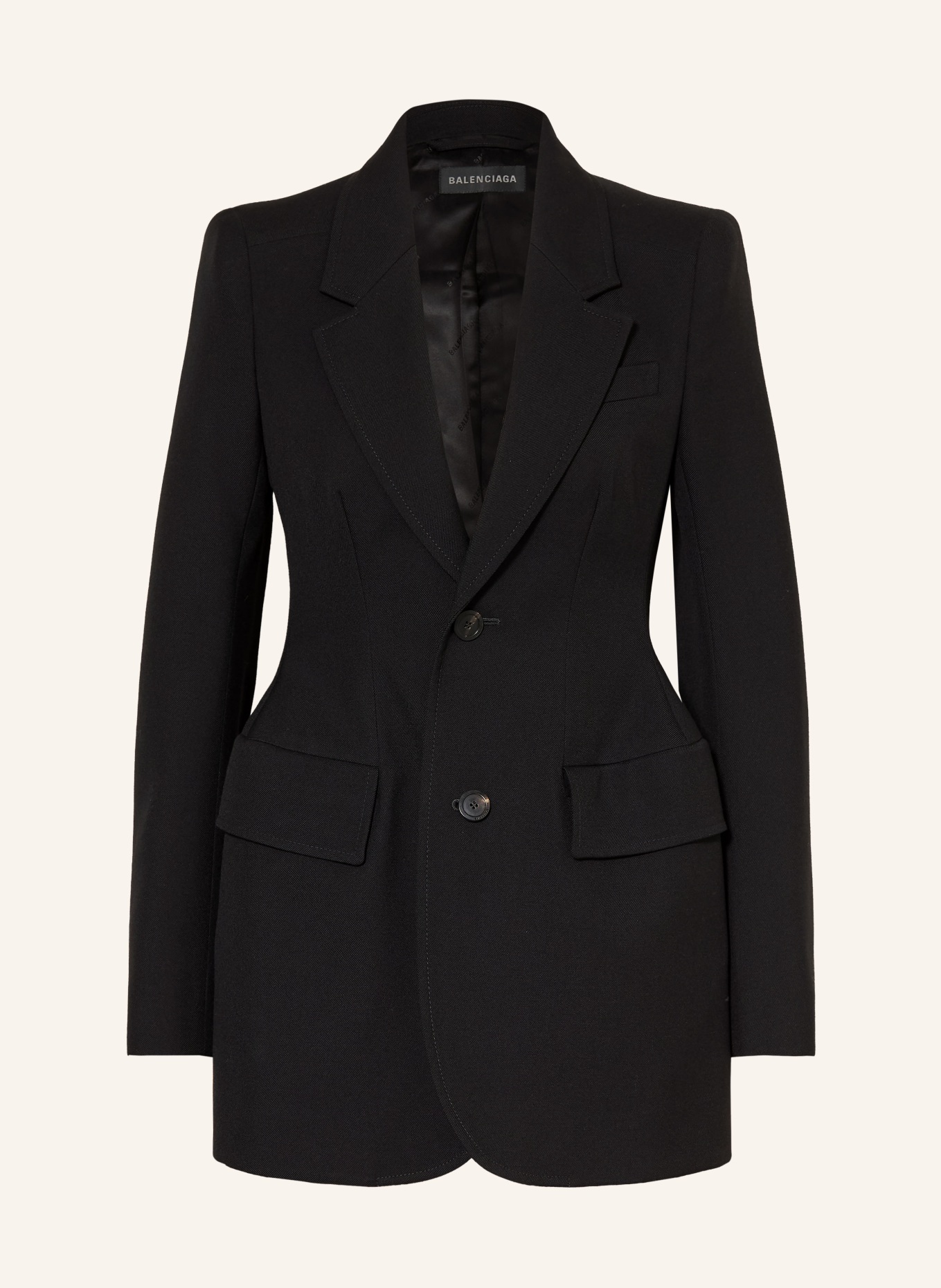BALENCIAGA Longblazer: SCHWARZ