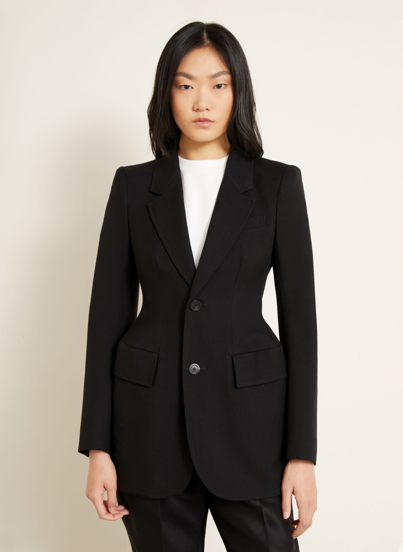 BALENCIAGA Longblazer: SCHWARZ