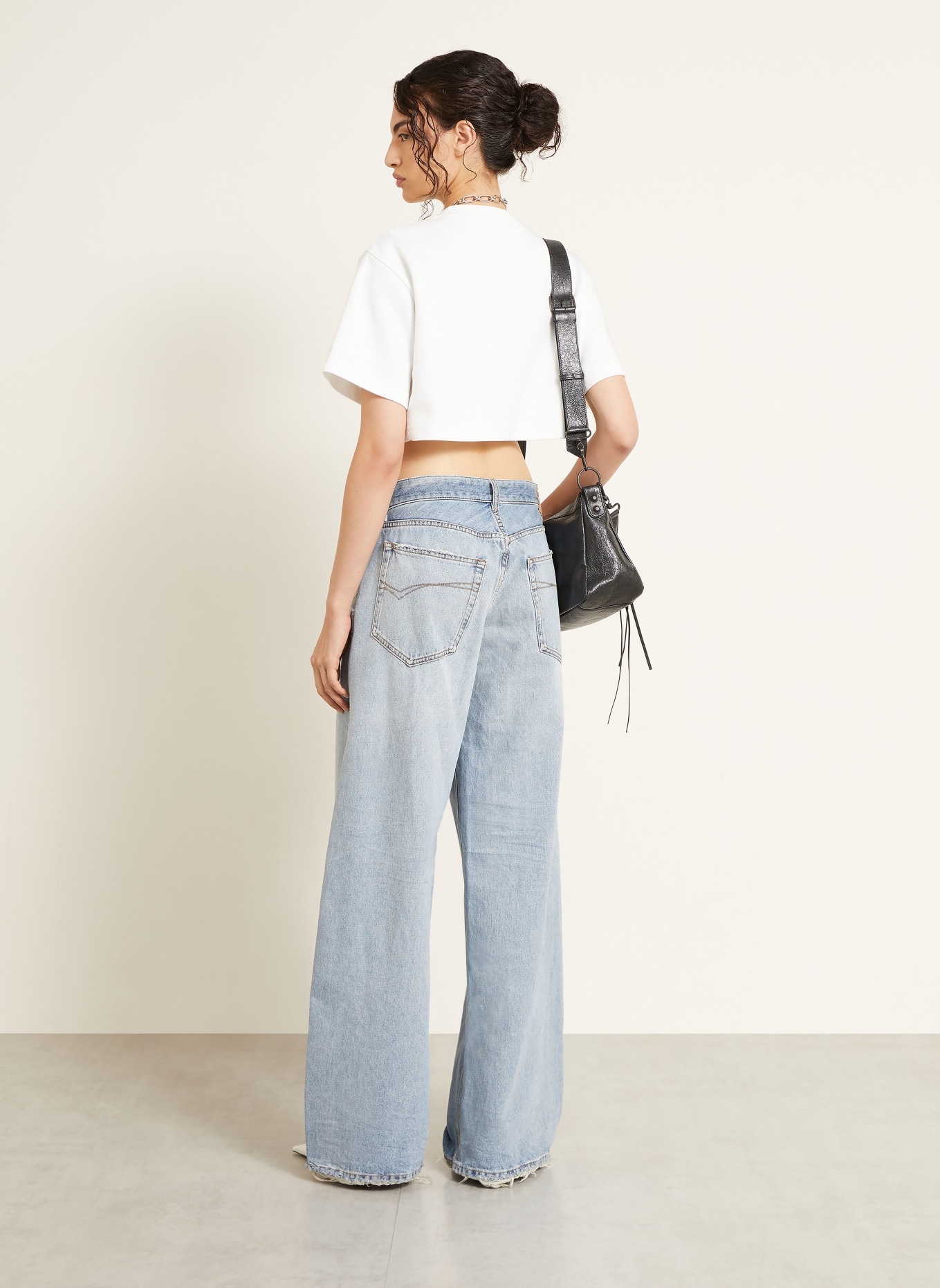 BALENCIAGA Cropped-Shirt: WEISS