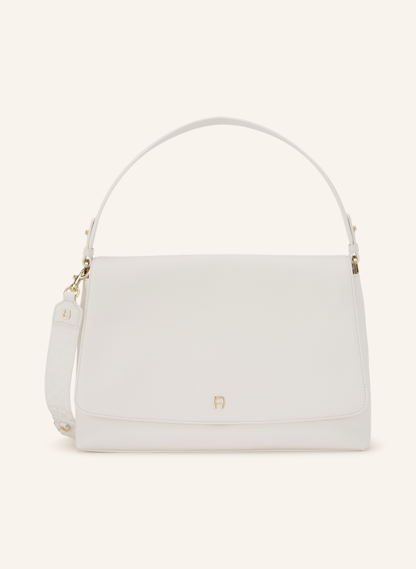 AIGNER Umhängetasche ZITA MEDIUM: WEISS / GOLD