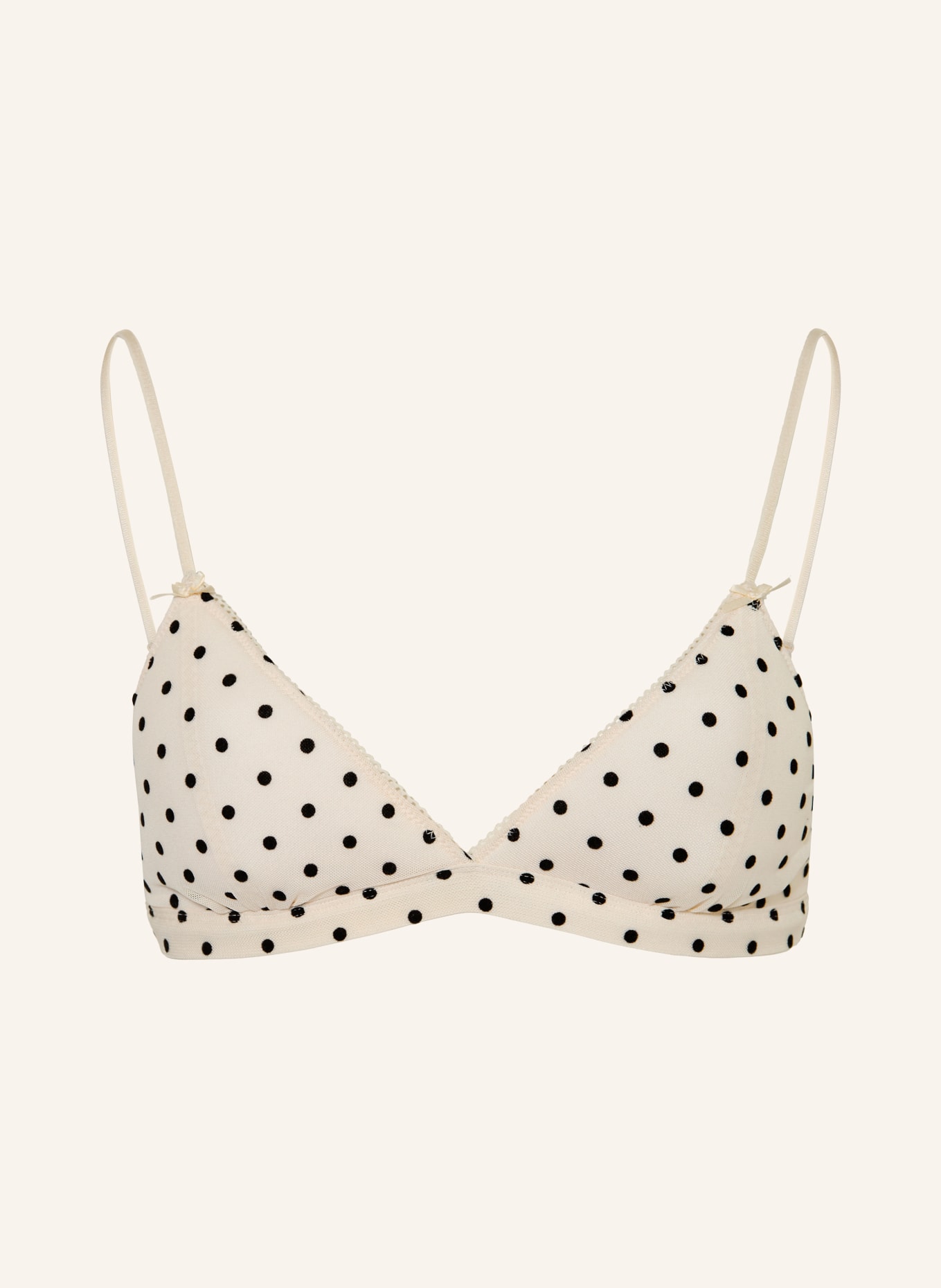 NEO NOIR Soutien-gorge triangle CALLA DOT: ÉCRU / NOIR