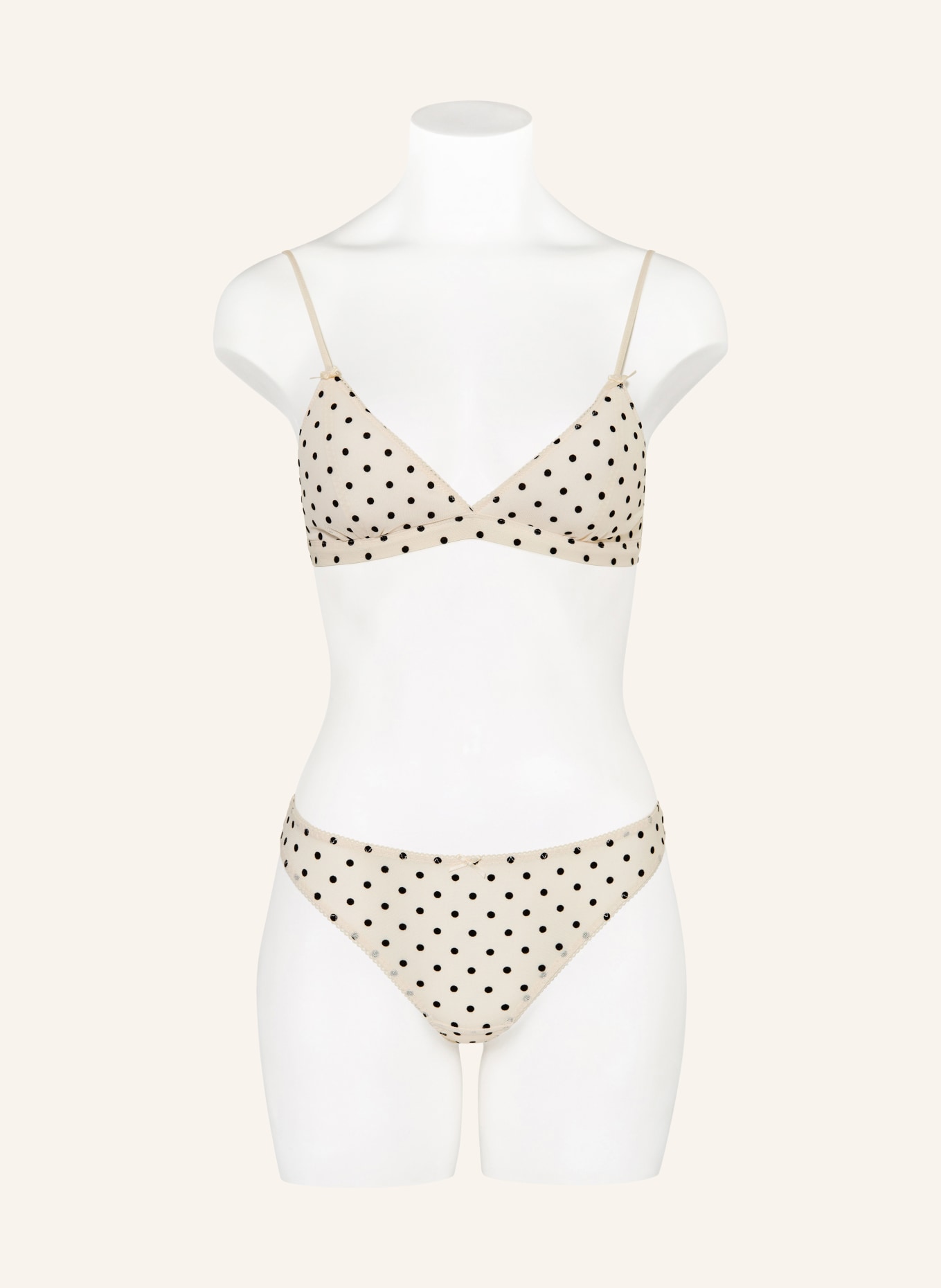 NEO NOIR Soutien-gorge triangle CALLA DOT: ÉCRU / NOIR