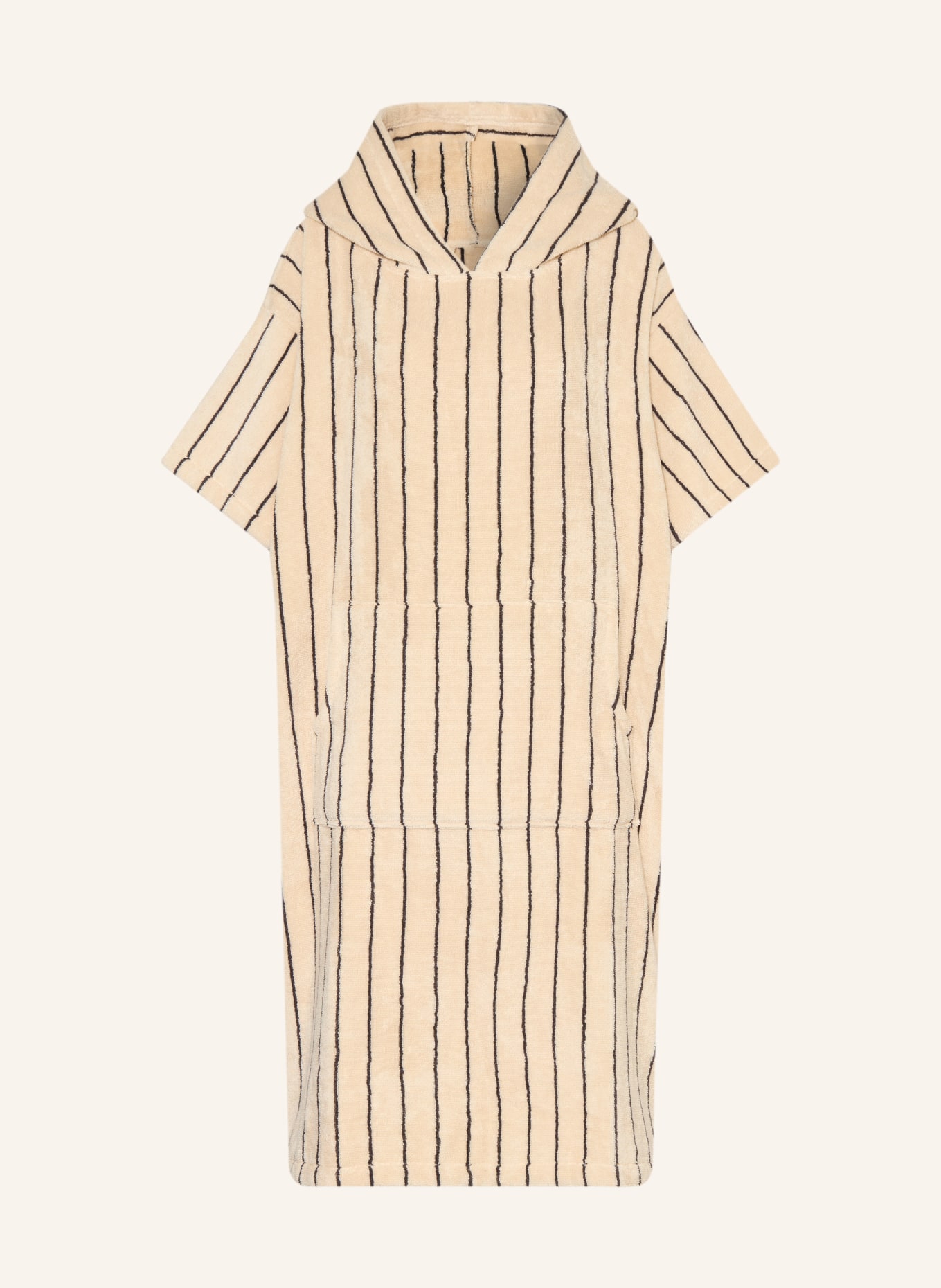 BONGUSTA Unisex-Poncho NARAM mit Kapuze: CREME / DUNKELBRAUN