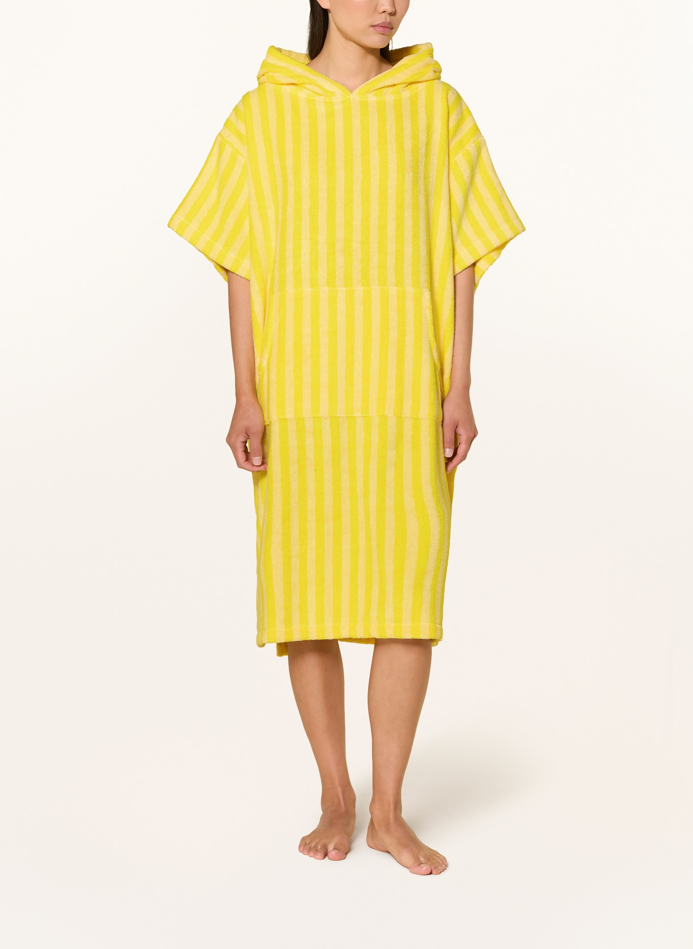 BONGUSTA Unisex-Poncho NARAM mit Kapuze: GELB / HELLGELB