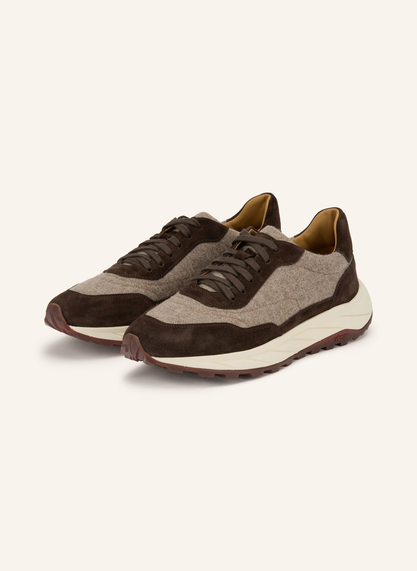 HENDERSON Sneaker FALCON: BEIGE / DUNKELBRAUN