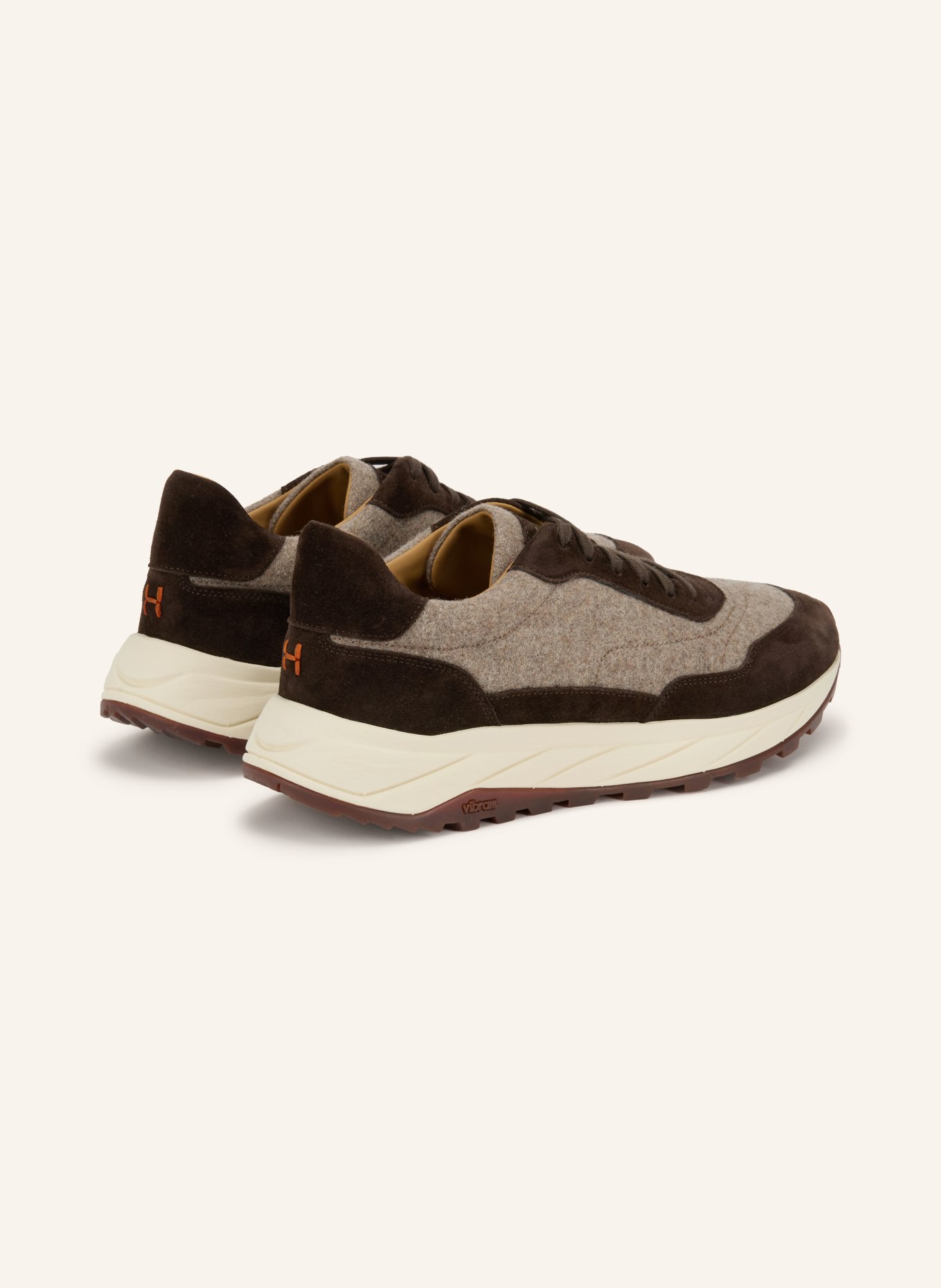 HENDERSON Sneaker FALCON: BEIGE / DUNKELBRAUN