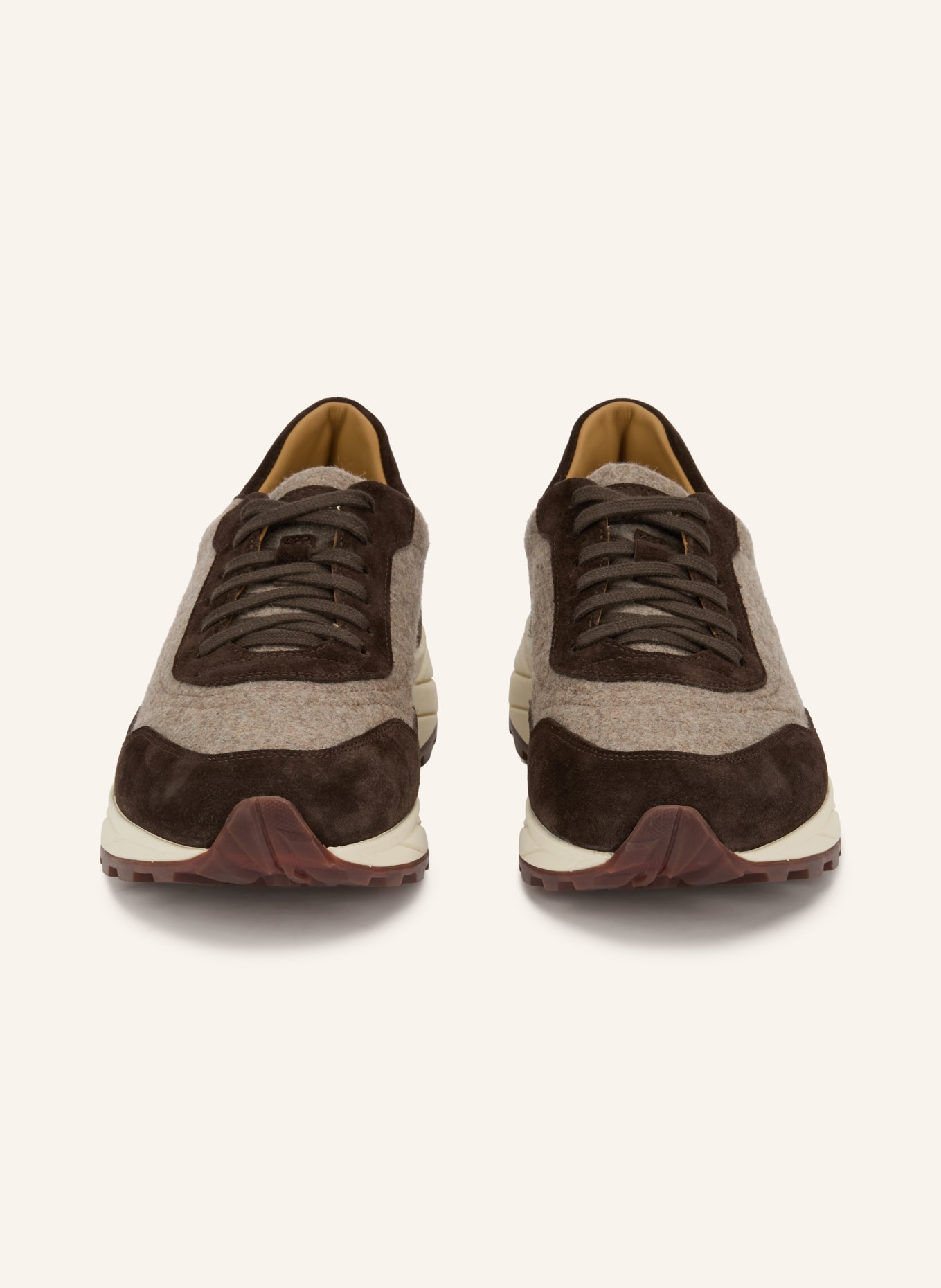 HENDERSON Sneaker FALCON: BEIGE / DUNKELBRAUN