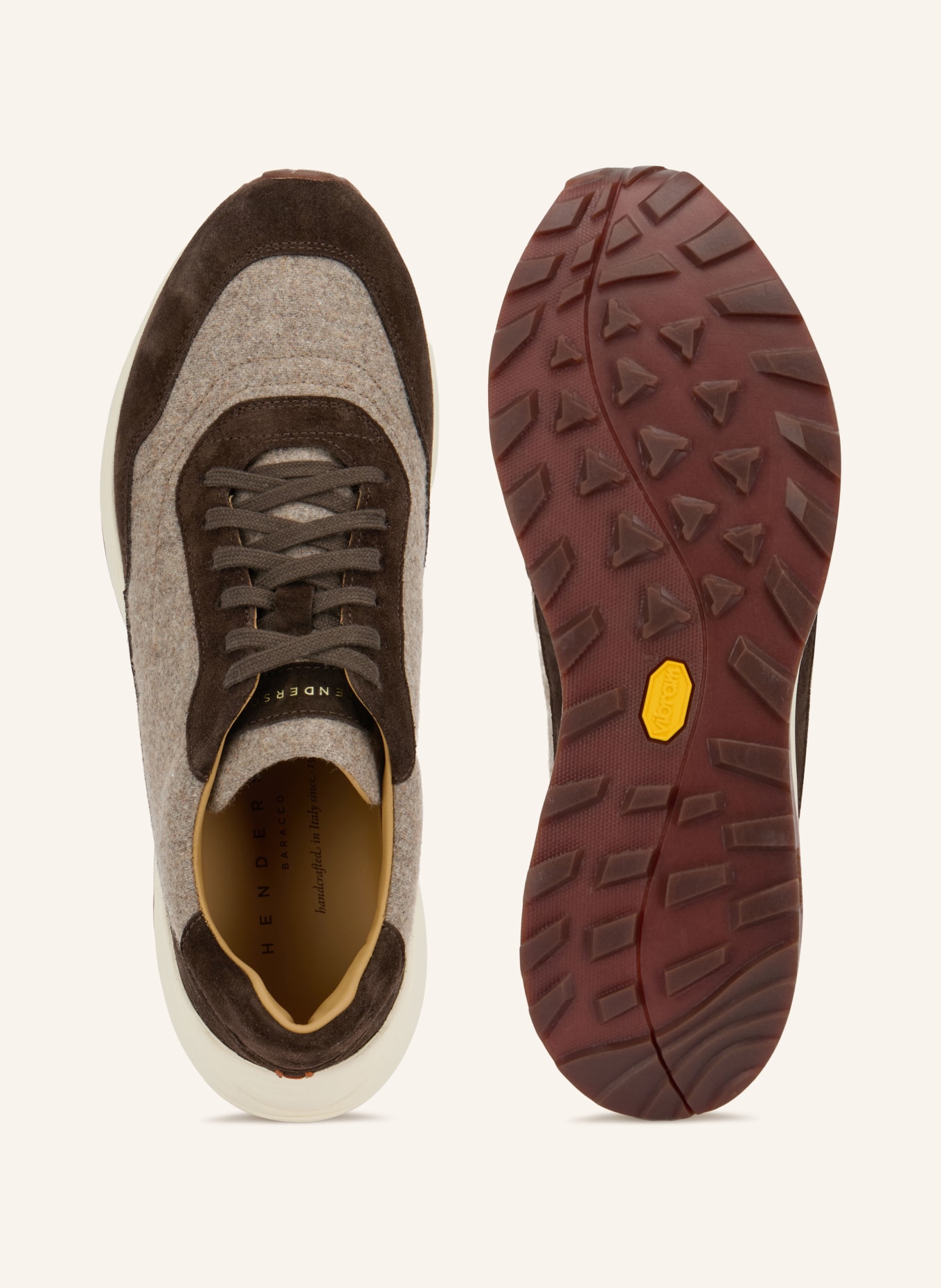 HENDERSON Sneaker FALCON: BEIGE / DUNKELBRAUN