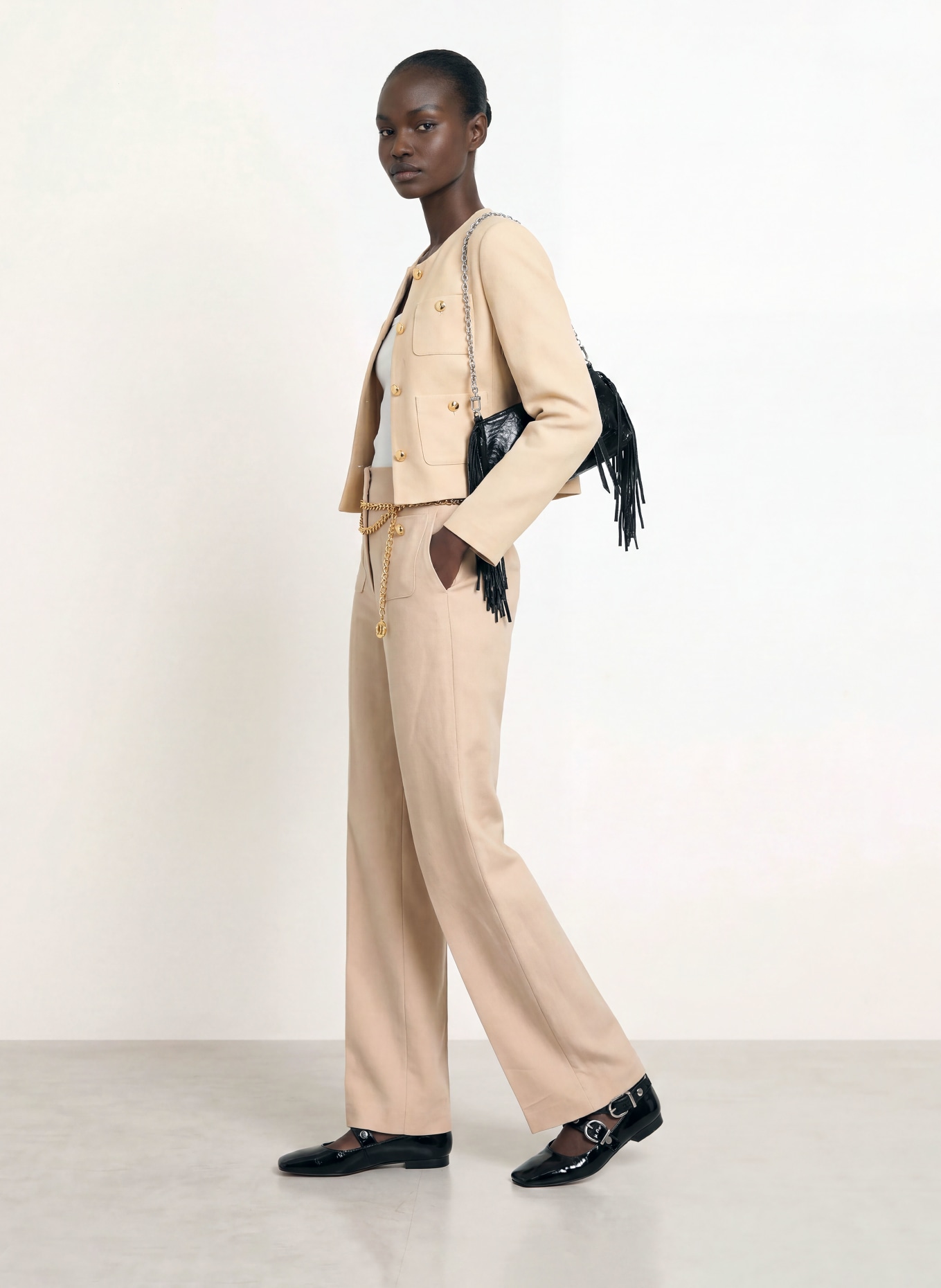 maje Kastenjacke: BEIGE