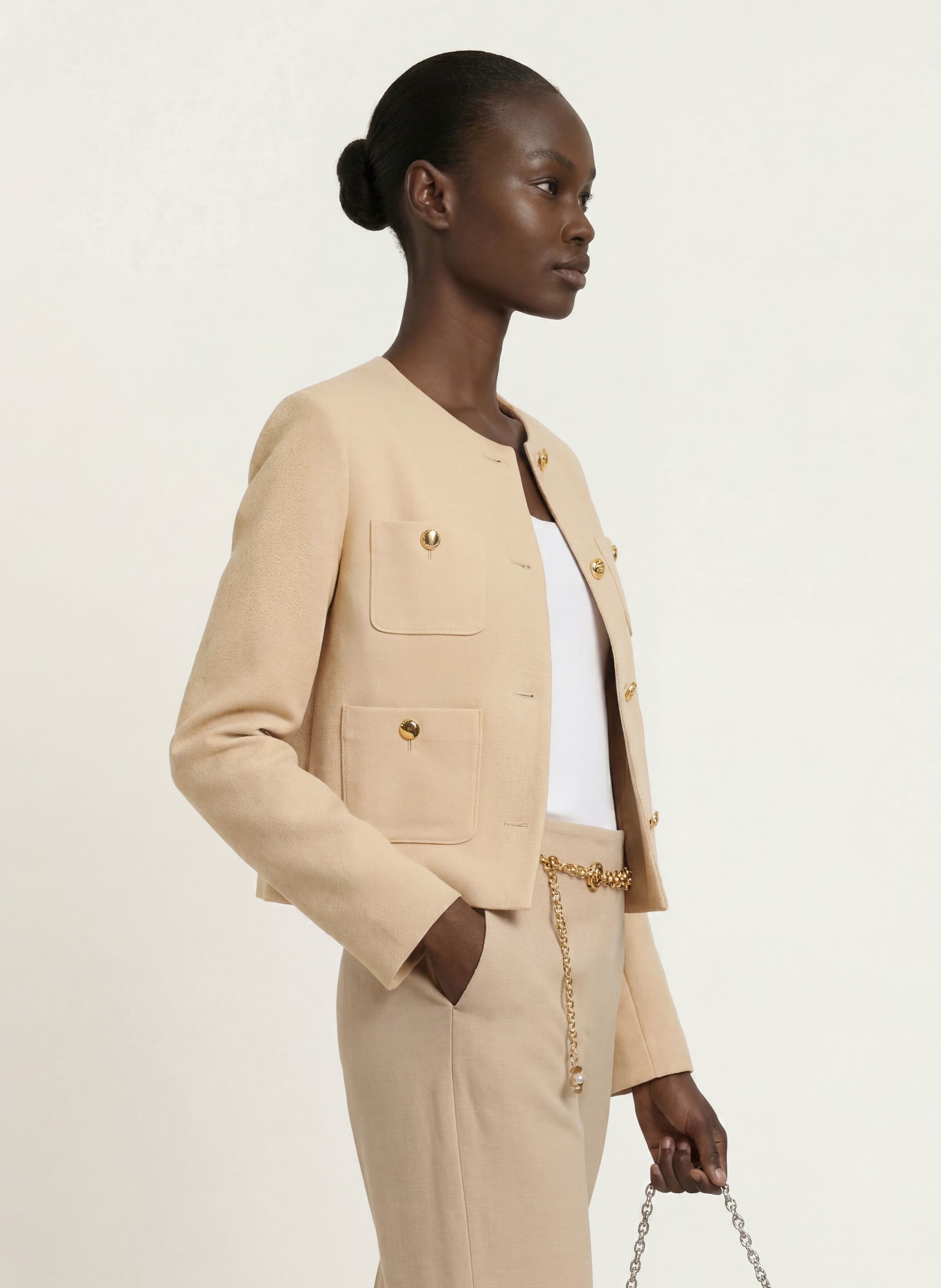 maje Kastenjacke: BEIGE