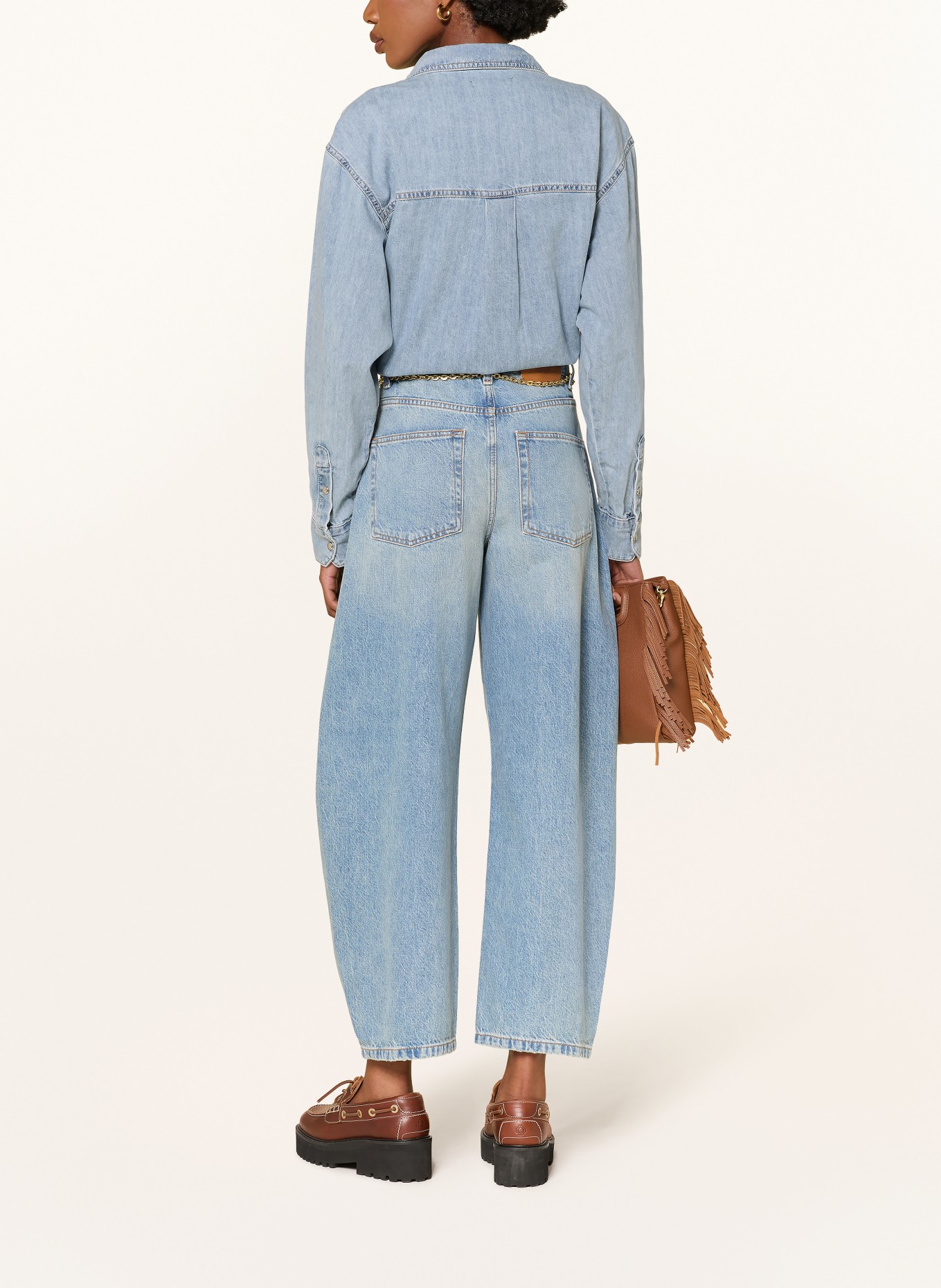 maje Jeansbluse: HELLBLAU