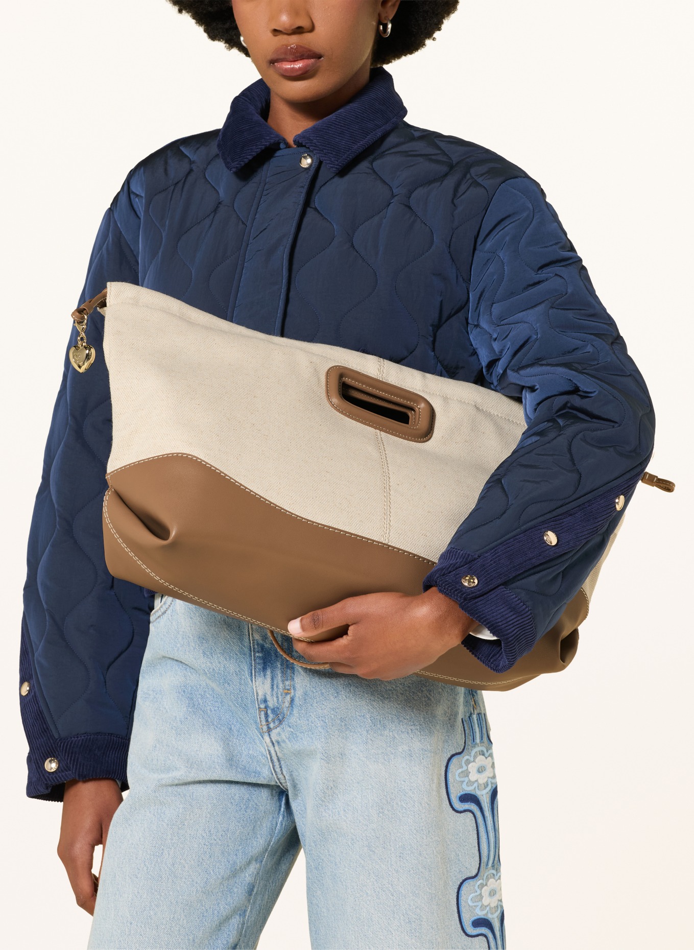 maje Shopper: ECRU / HELLBRAUN