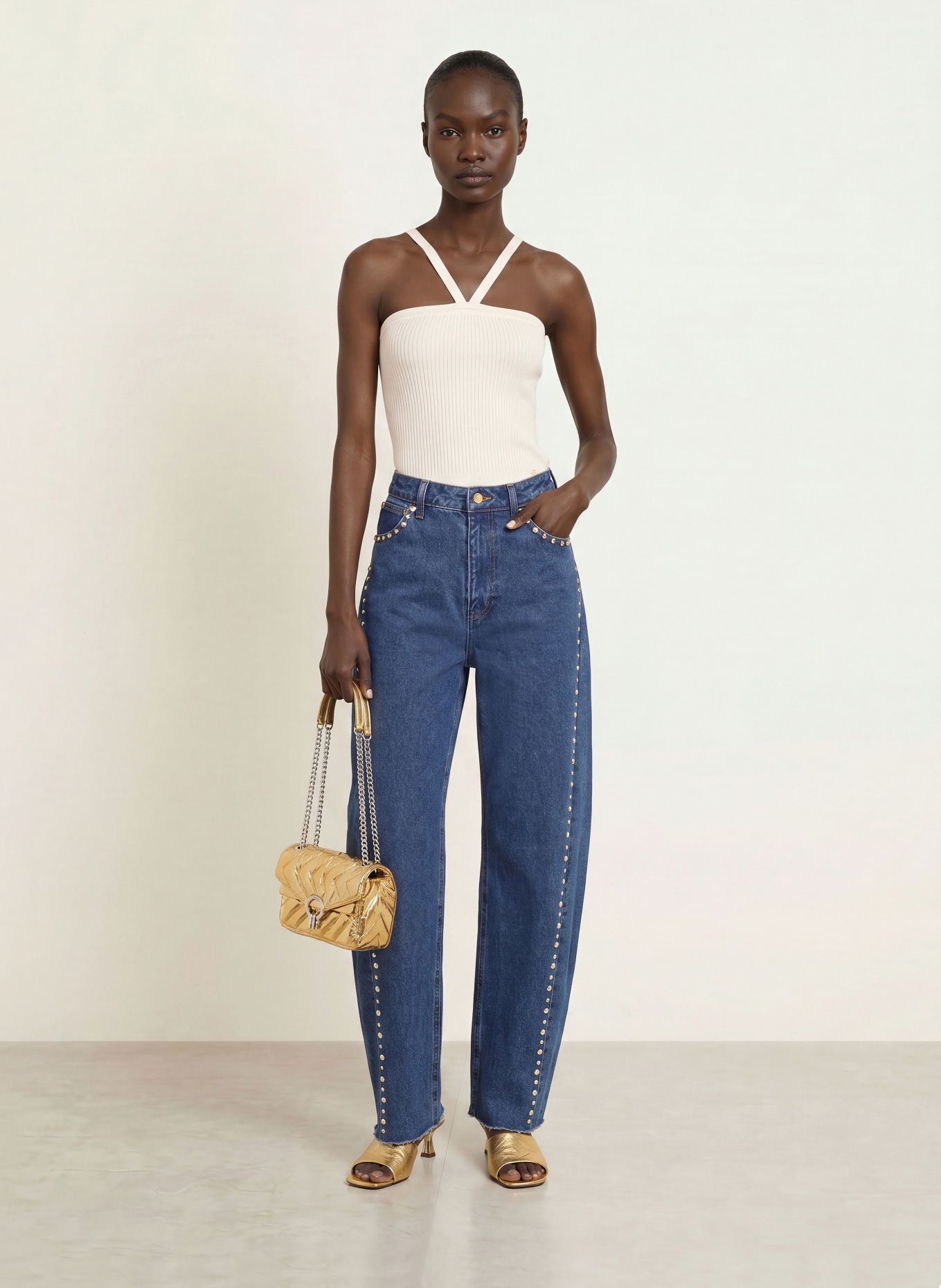 SANDRO Top: CREME