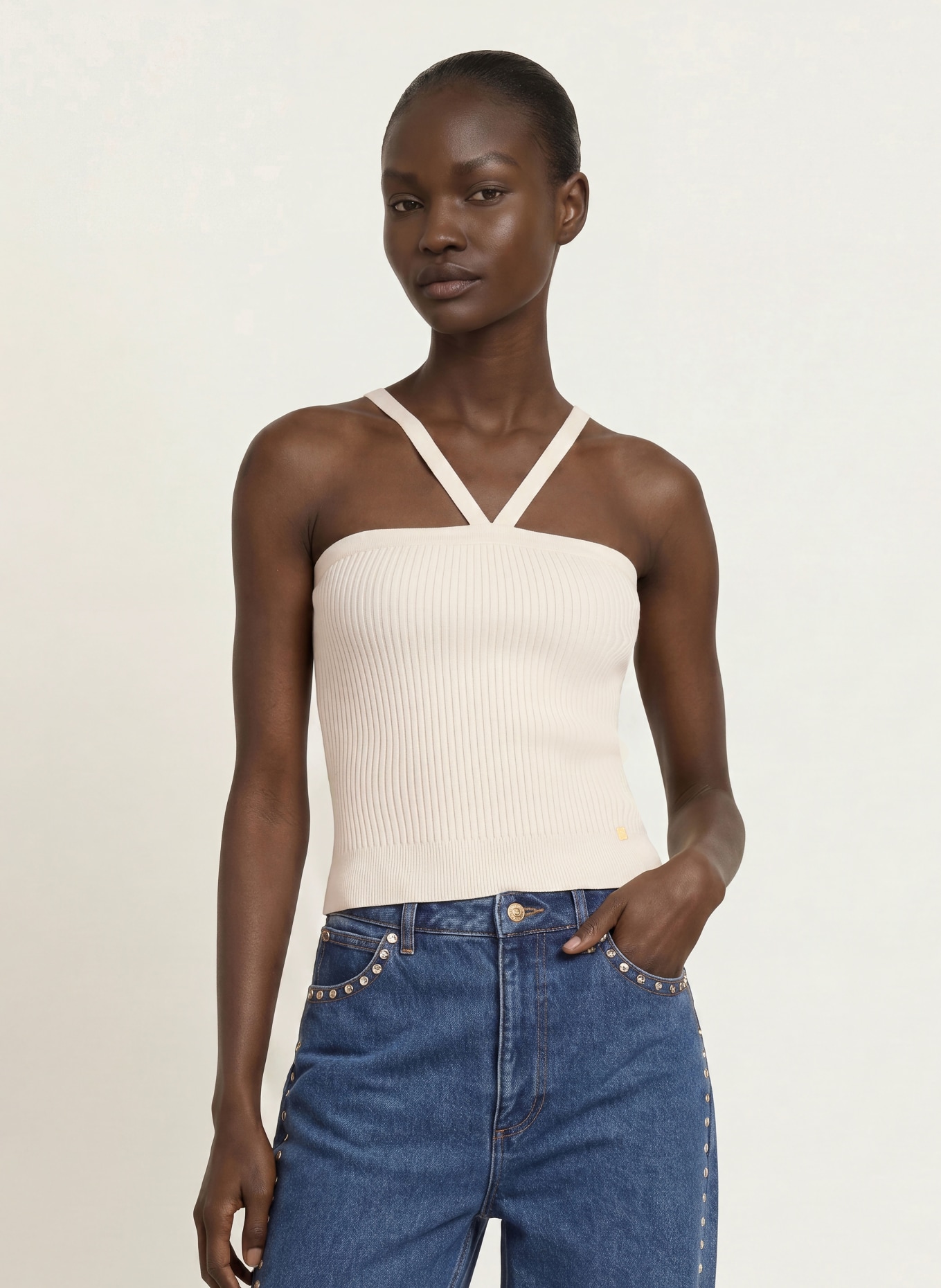 SANDRO Top: CREME