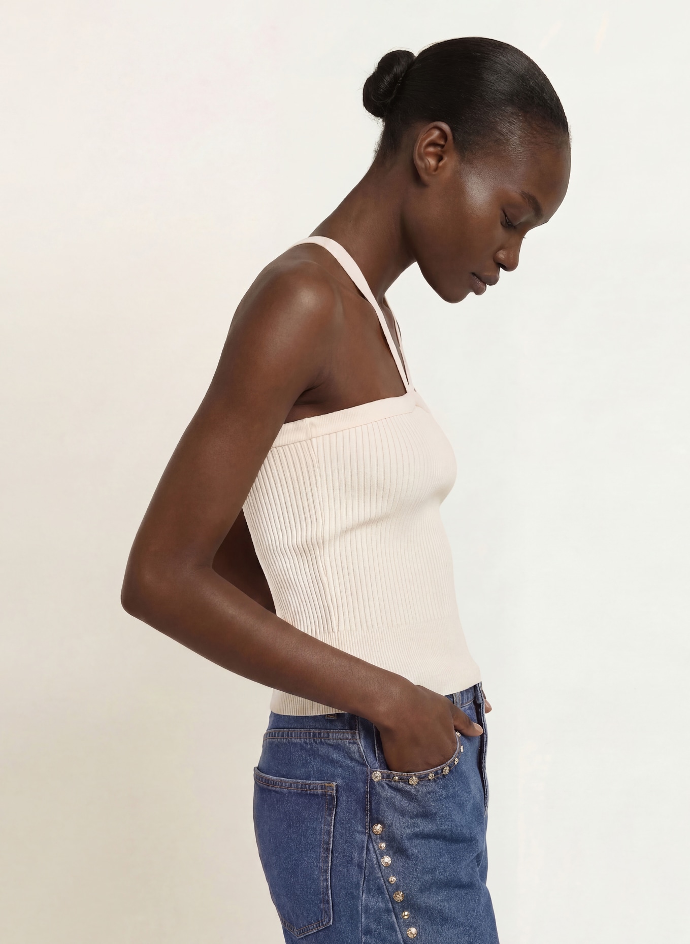 SANDRO Top: CREME