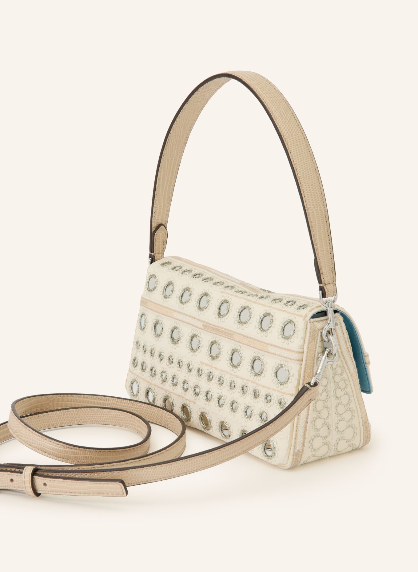 TORY BURCH Handtasche CHARLIE: ECRU / BEIGE