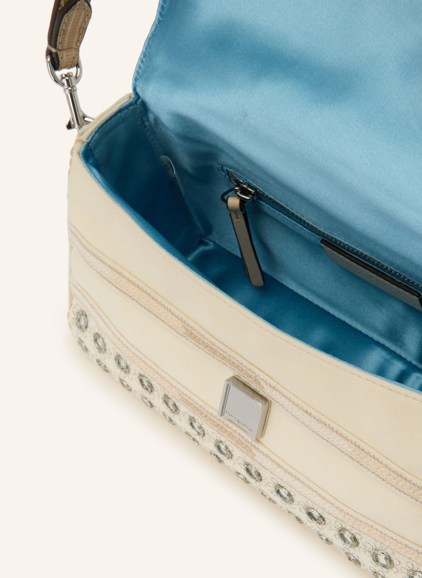 TORY BURCH Handtasche CHARLIE: ECRU / BEIGE