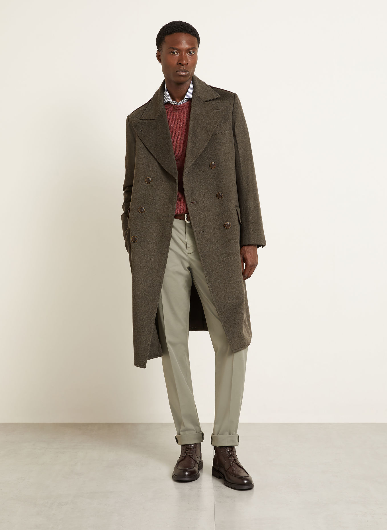 BRUNELLO CUCINELLI Wollen mantel: TAUPE