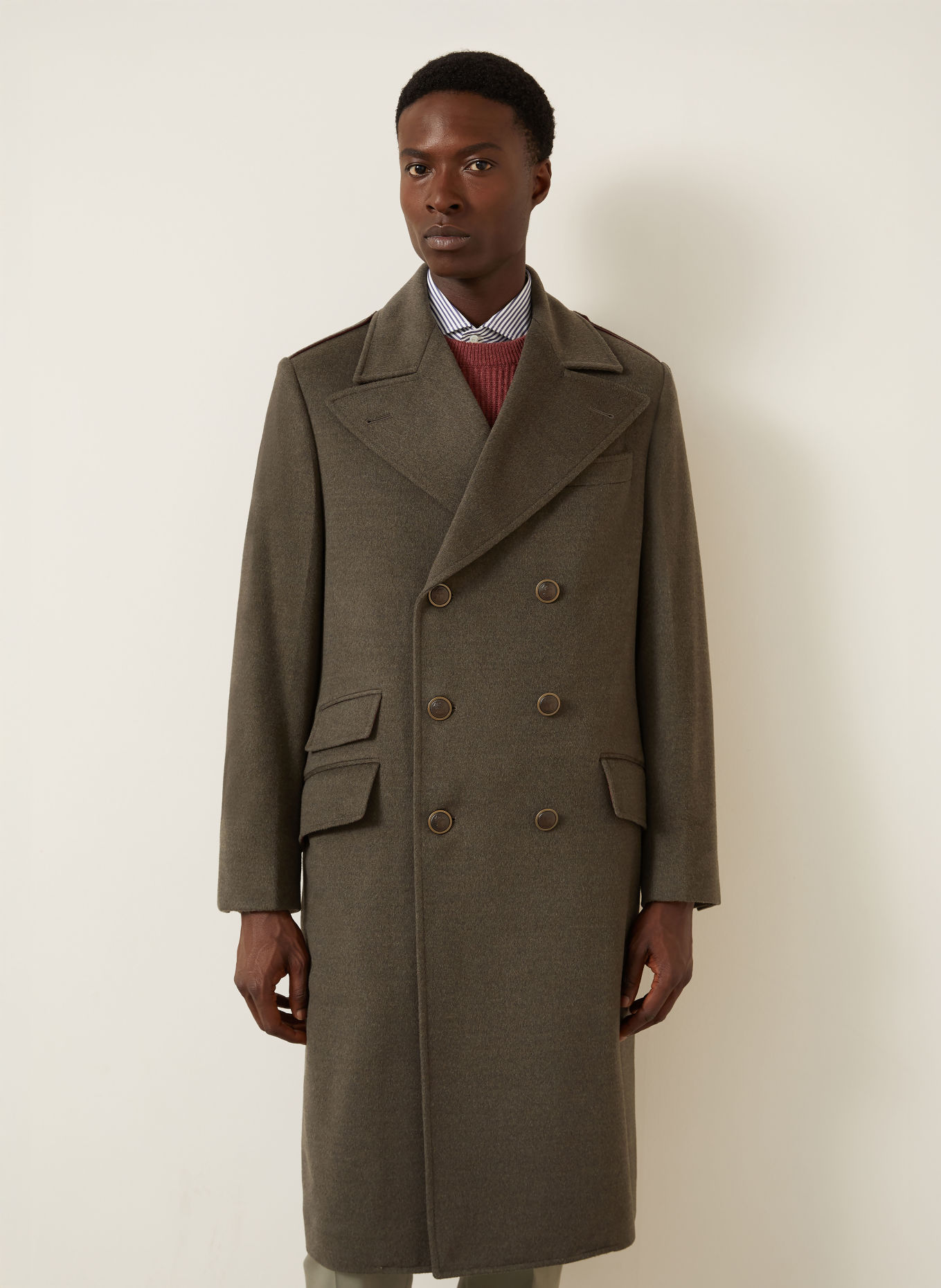 BRUNELLO CUCINELLI Wollen mantel: TAUPE