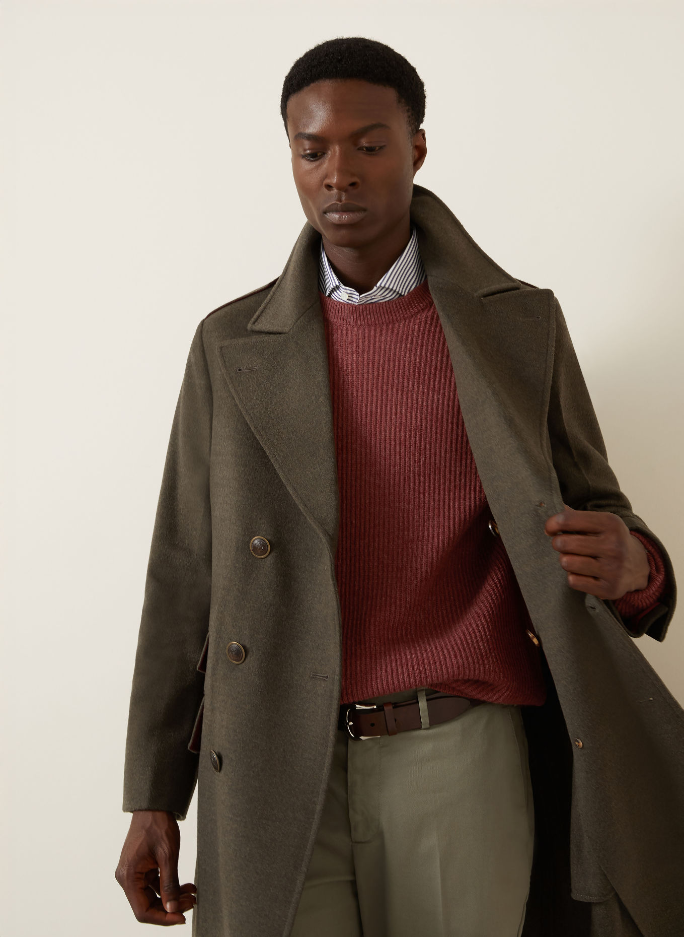 BRUNELLO CUCINELLI Wollen mantel: TAUPE