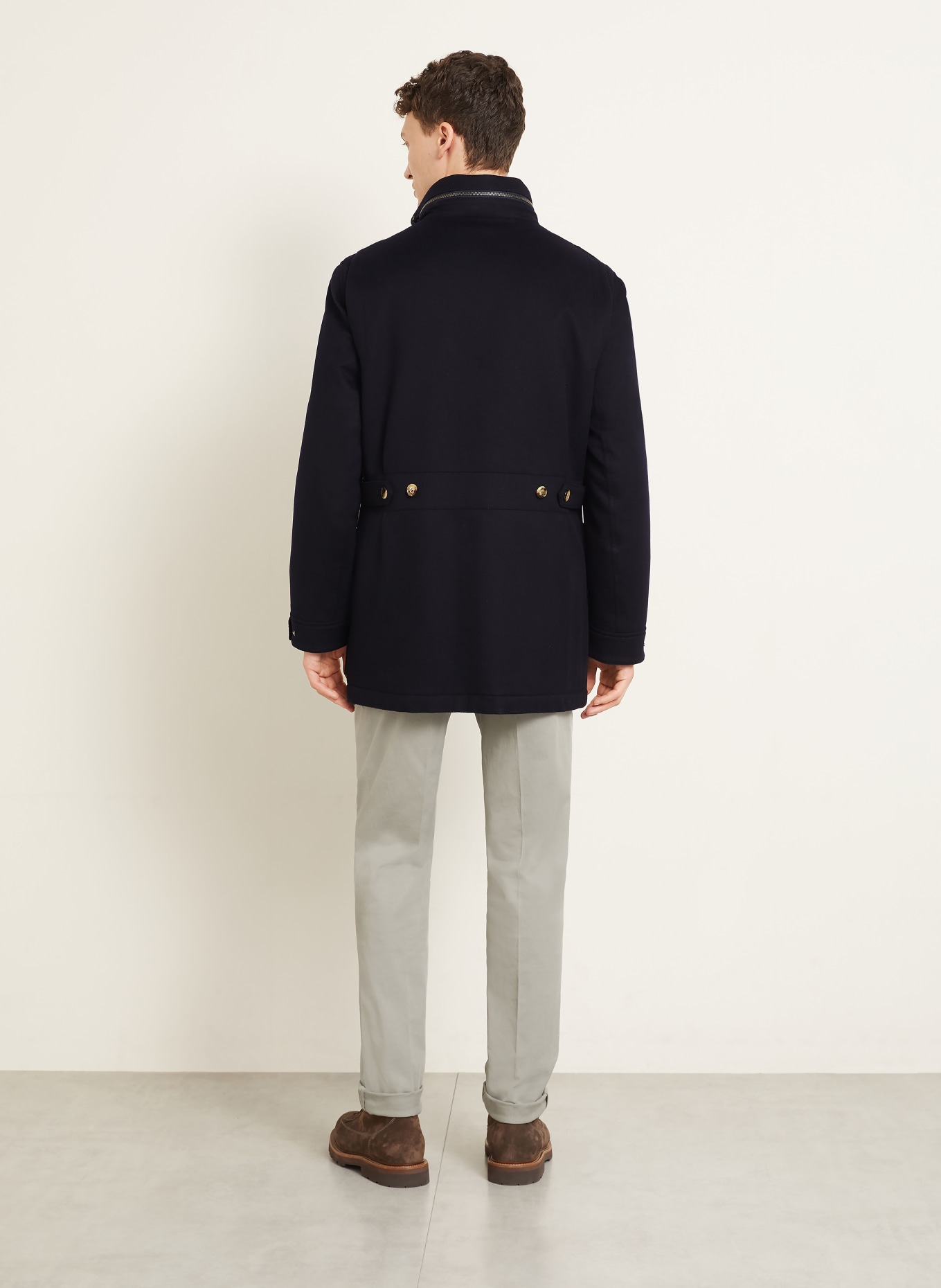 BRUNELLO CUCINELLI Cashmere Parka: DARK BLUE